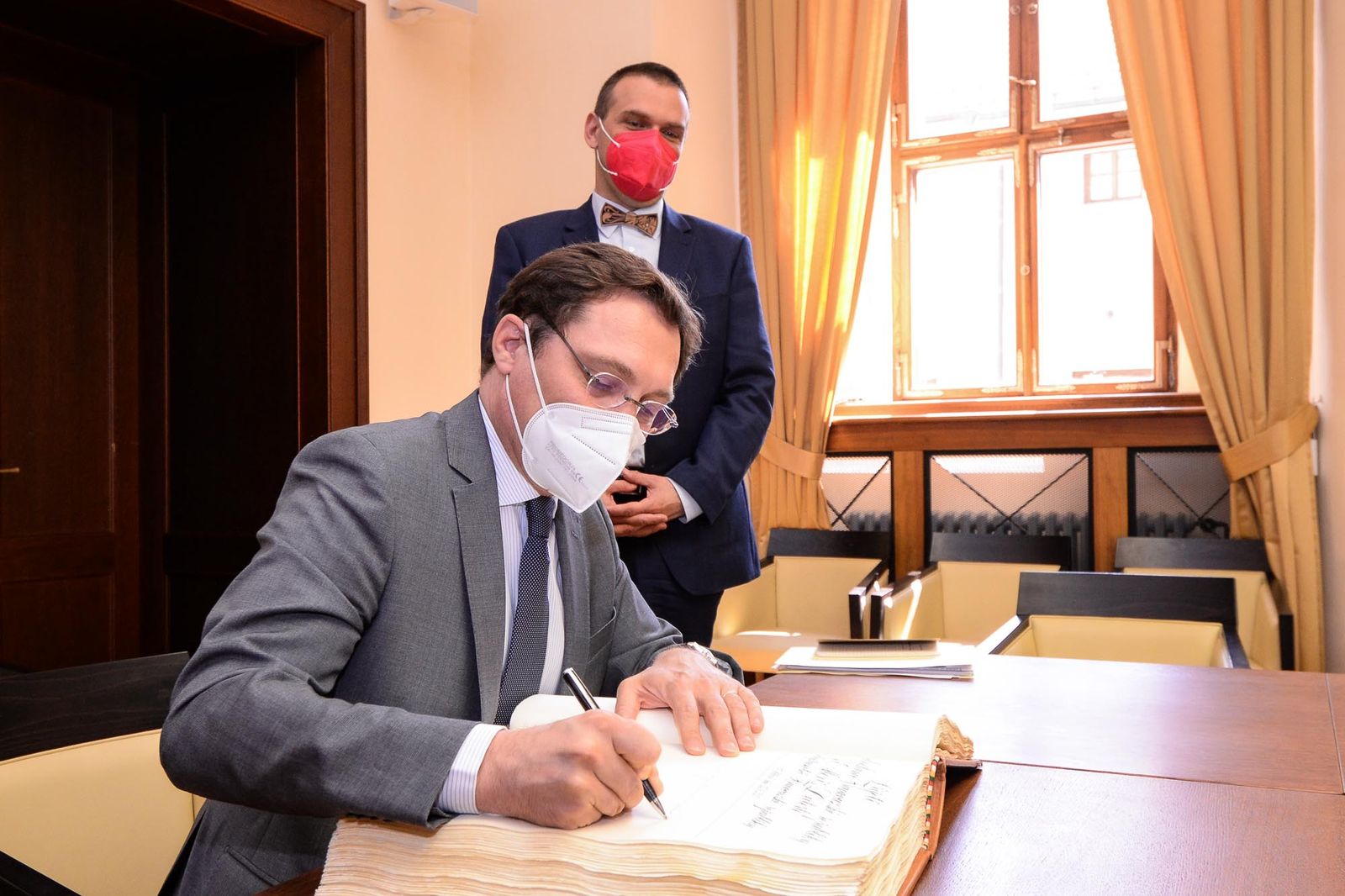 Spolupráce s Limoges i francouzsko-české předsednictví Radě EU byla témata jednání s francouzským velvyslancem (foto: M. Pecuch, 22.7.2021)