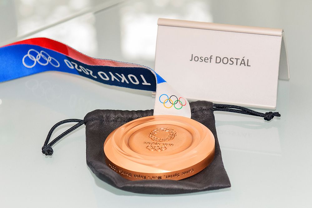 Přijetí olympionika Radka Šloufa (foto: M. Chaloupka, 22.8.2021)