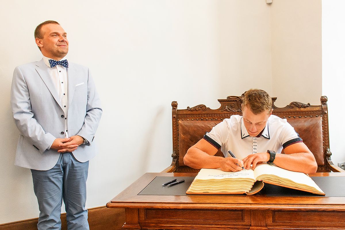 Přijetí olympionika Radka Šloufa (foto: M. Chaloupka, 22.8.2021)