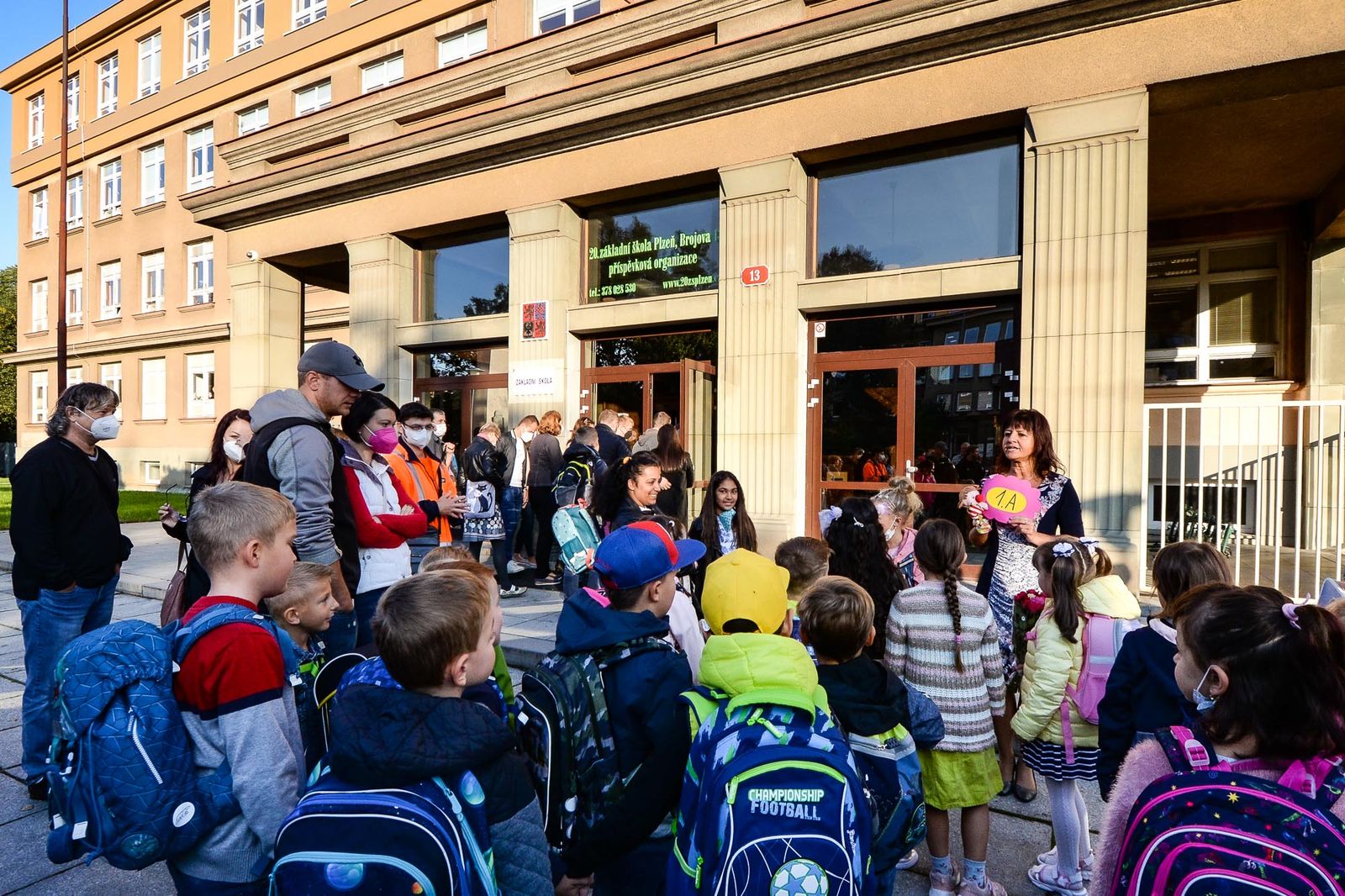 Plzeňské základní školy přivítaly 1600 prvňáčků (foto: M. Pecuch / E. Kriegerová, 1.9.2021)