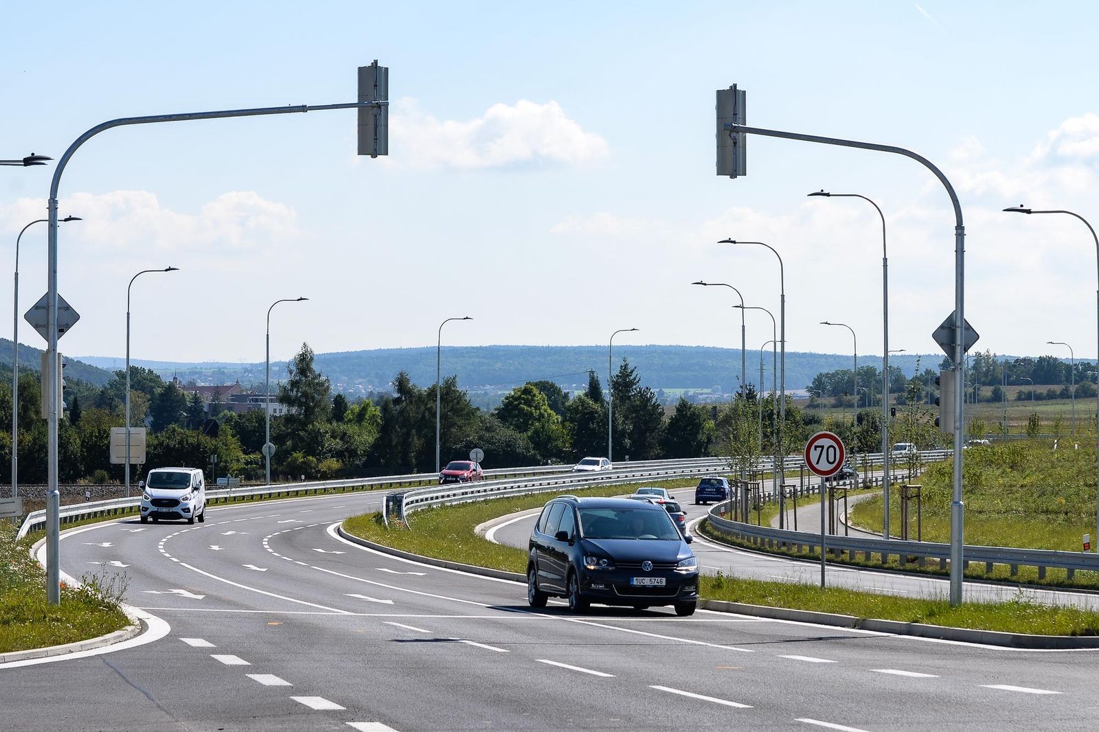 První část východního okruhu v Plzni byla oficiálně zprovozněna (foto: M. Pecuch, 3.9.2021)