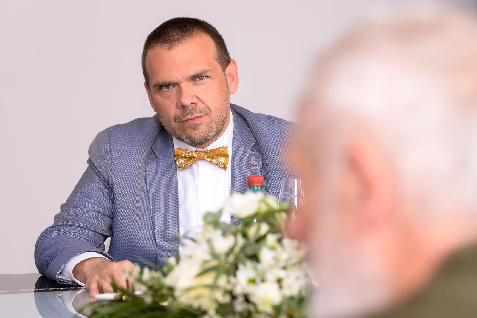 Legendárního sochaře Kurta Gebauera přijal primátor Martin Baxa (foto: M. Pecuch, 23.9.2021)