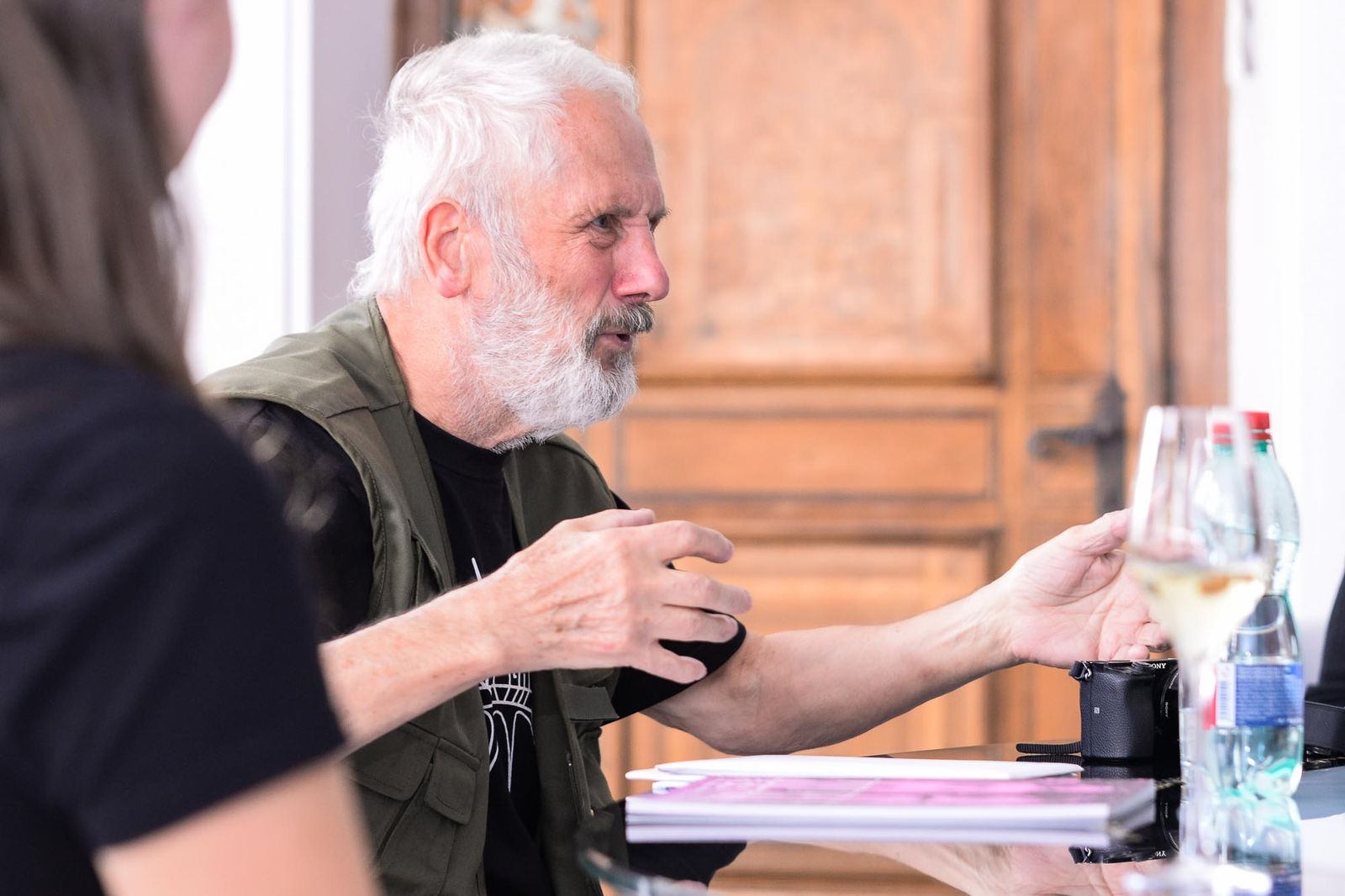 Legendárního sochaře Kurta Gebauera přijal primátor Martin Baxa (foto: M. Pecuch, 23.9.2021)