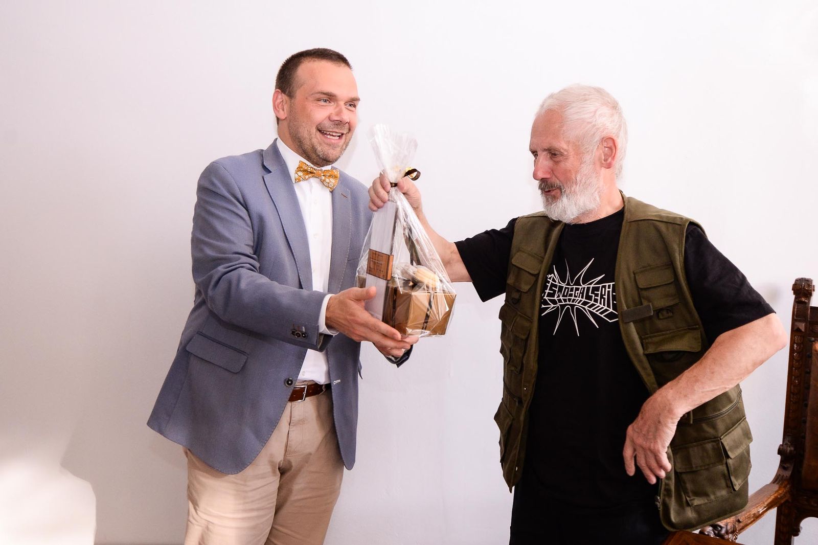 Legendárního sochaře Kurta Gebauera přijal primátor Martin Baxa (foto: M. Pecuch, 23.9.2021)