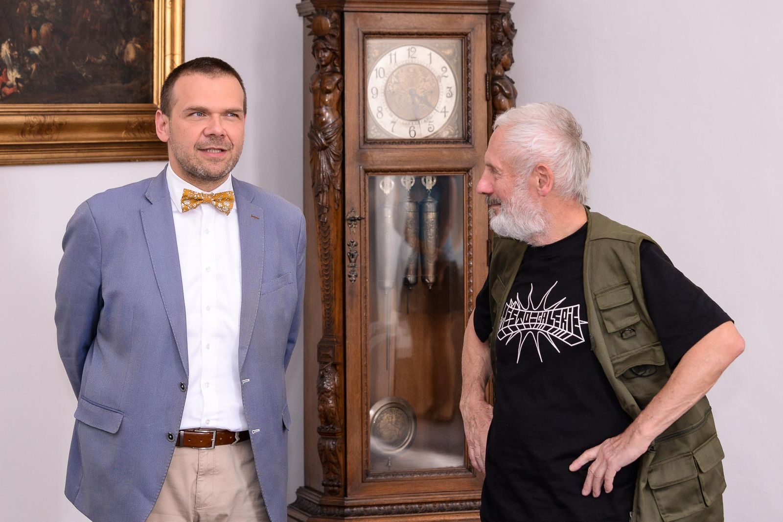 Legendárního sochaře Kurta Gebauera přijal primátor Martin Baxa (foto: M. Pecuch, 23.9.2021)