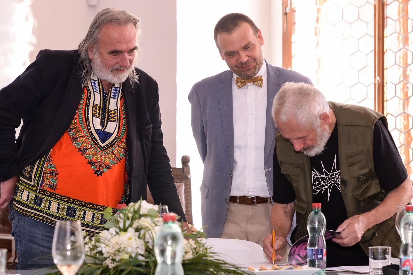 Legendárního sochaře Kurta Gebauera přijal primátor Martin Baxa (foto: M. Pecuch, 23.9.2021)