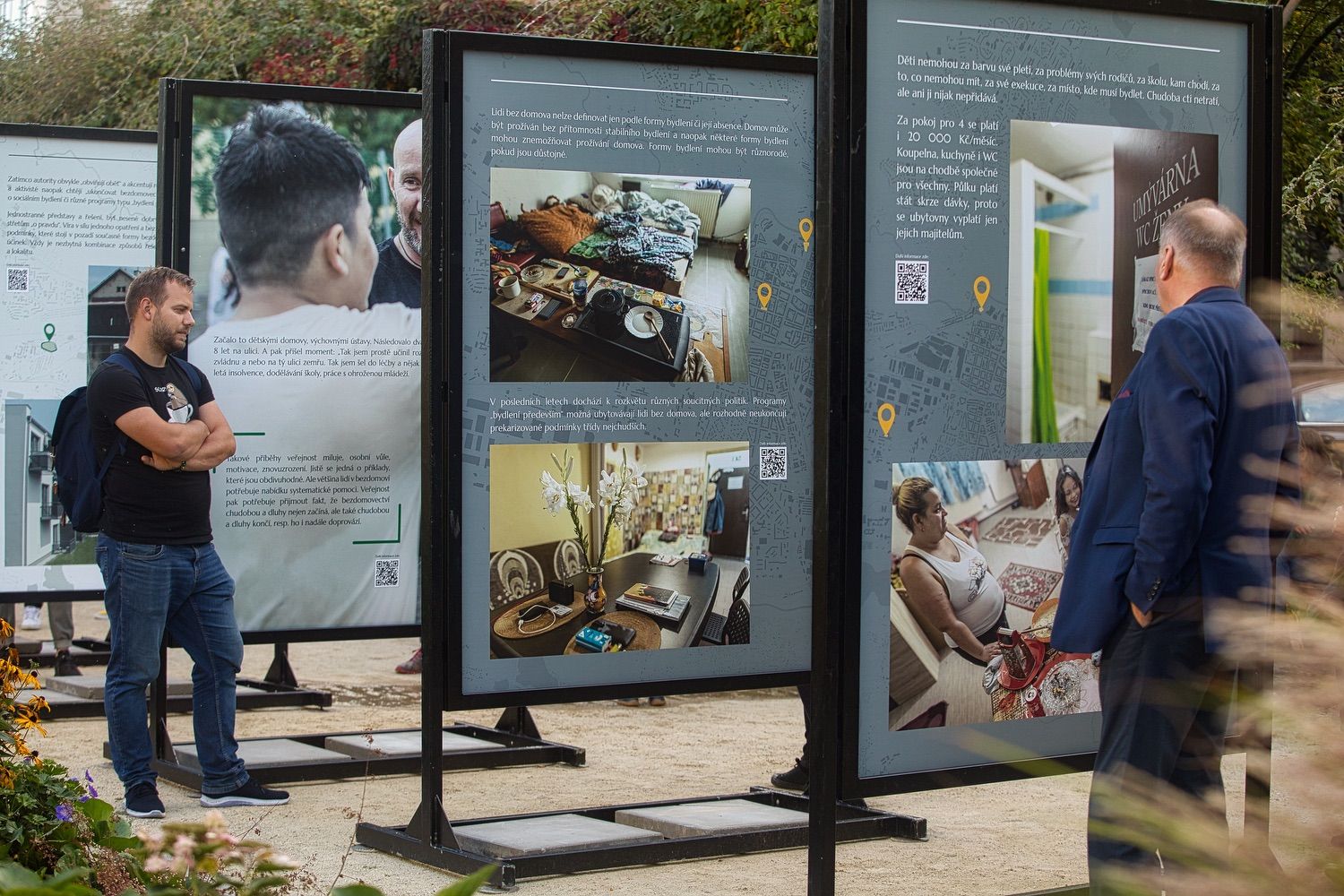 Výstava o bezdomovectví (foto: R. Muchka, 29.9.2021)