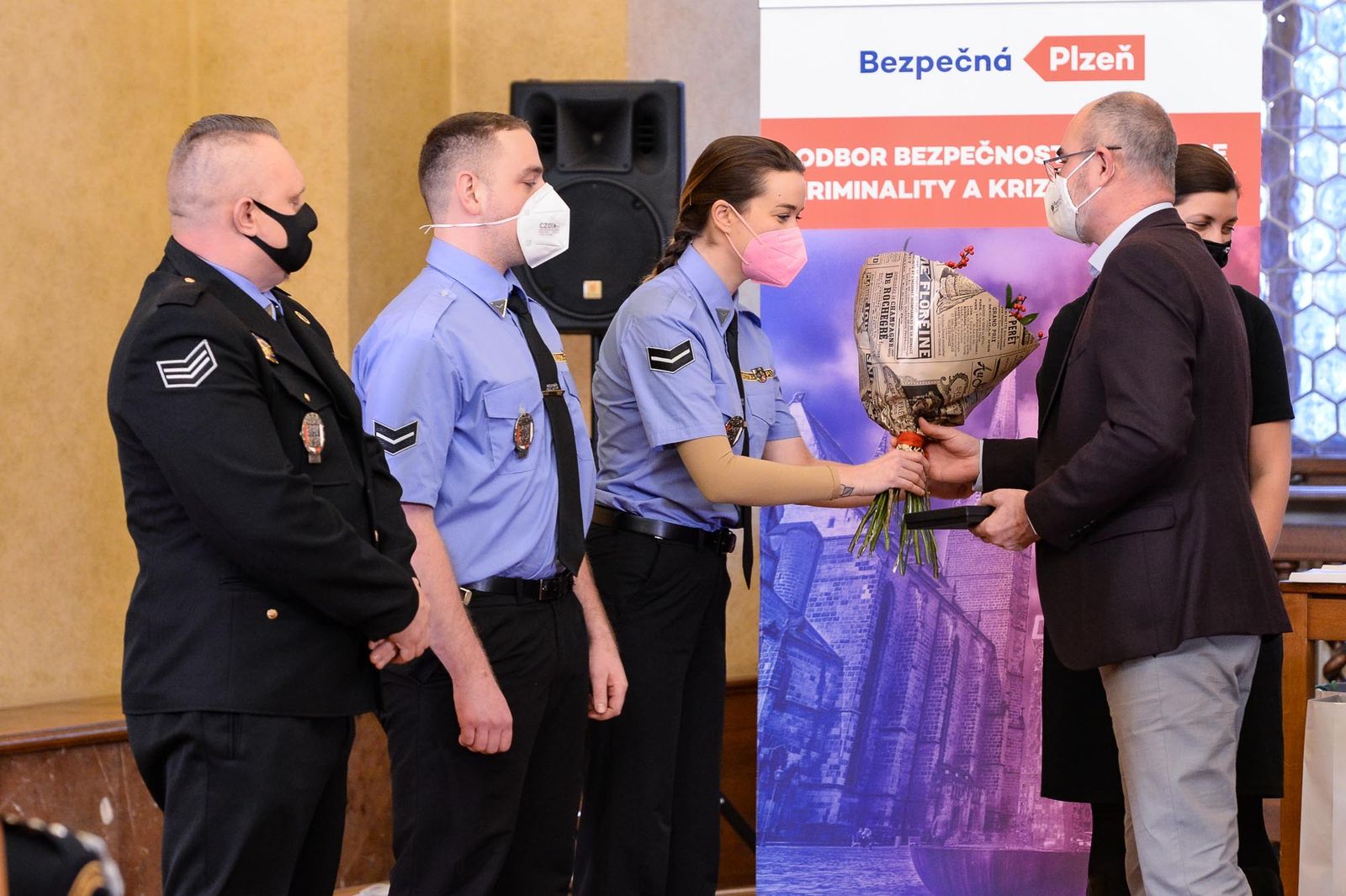 Plzeň ocenila osobnosti za mimořádné činy při záchraně lidského života a majetku (foto: M. Pecuch, 6.12.2021)