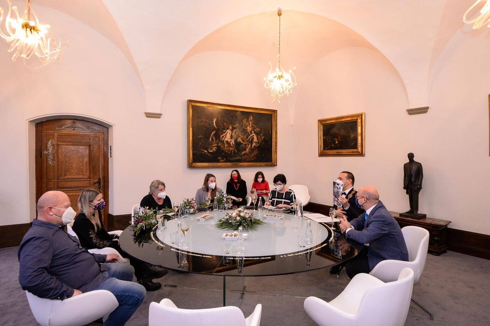 Pečeť města Plzně patří in memoriam kunsthistoričce Věře Běhalové (foto: M. Pecuch, 10.1.2022)