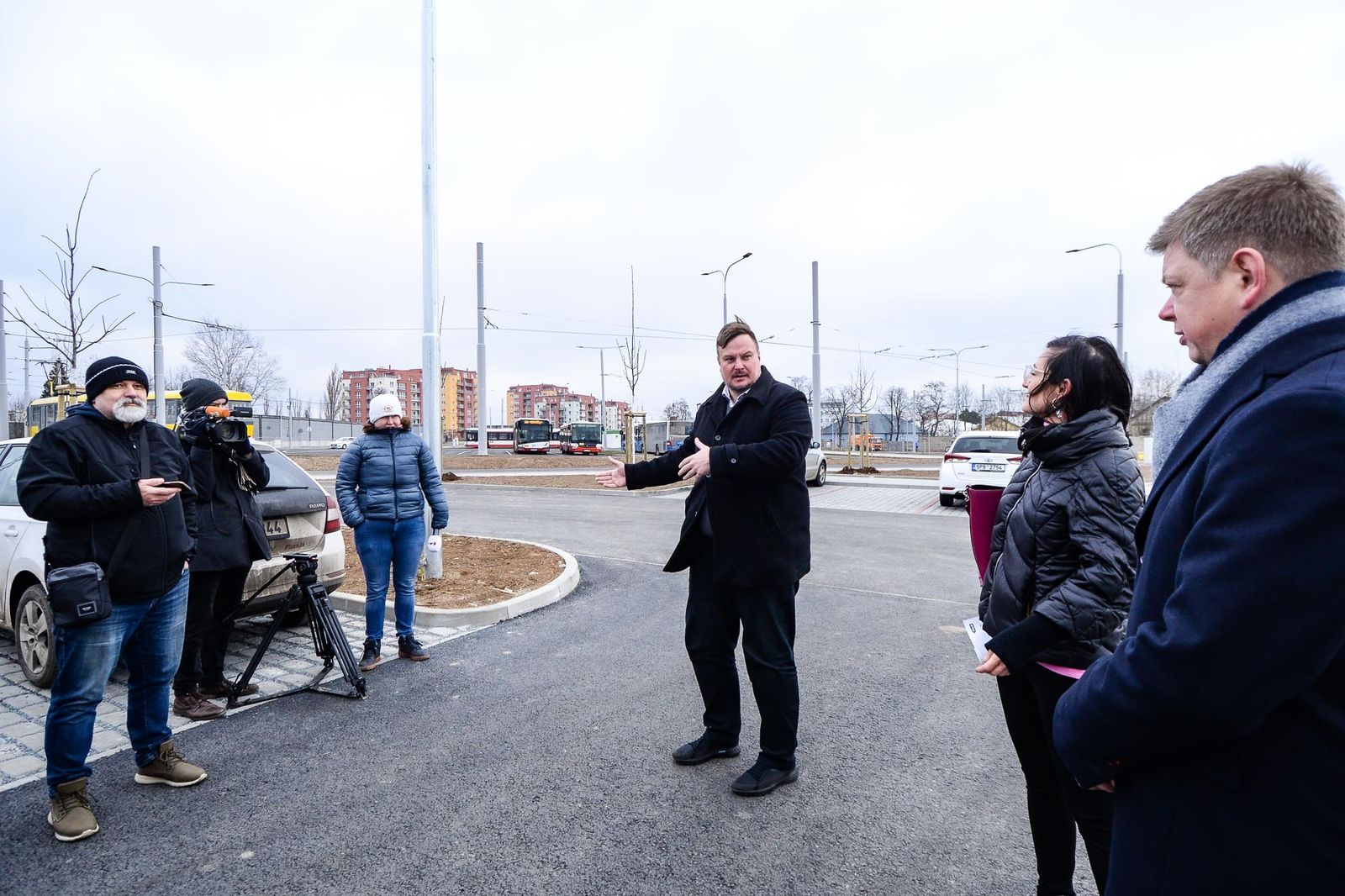 Plzeň má nové velkokapacitní parkoviště na Borech (foto: M. Pecuch, 4.5.2021 / 27.1.2022)