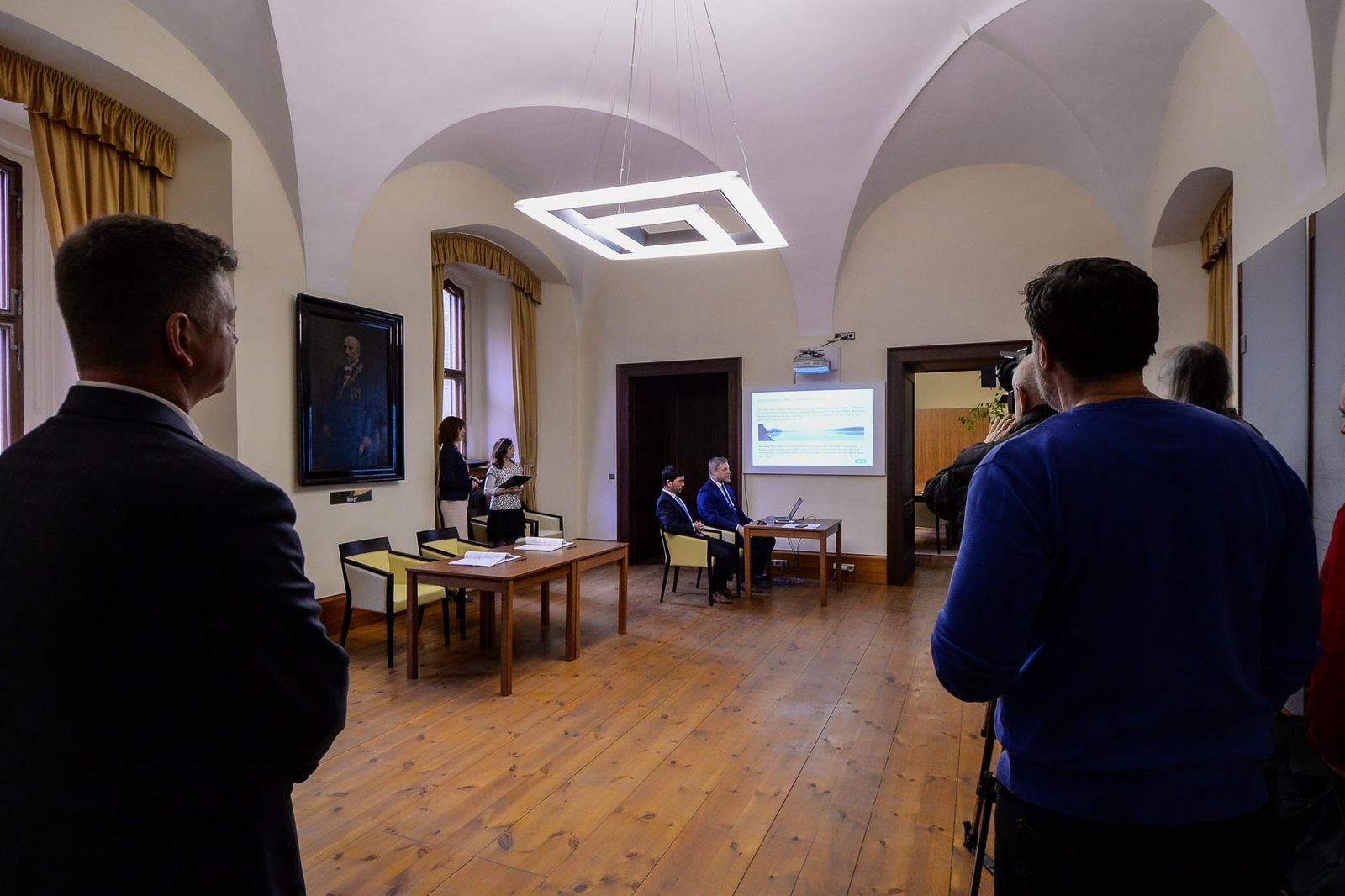 Podpis smlouvy o vybudování úpravny vody pro Velký bolevecký rybník (foto: M. Pecuch,15.3.2022)