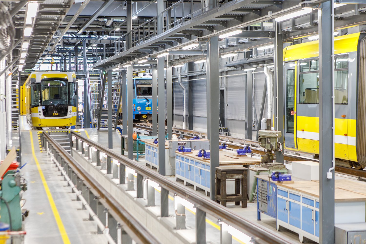 První hala nové Vozovny Slovany (foto: Vít Štaif, 7.4.2022)