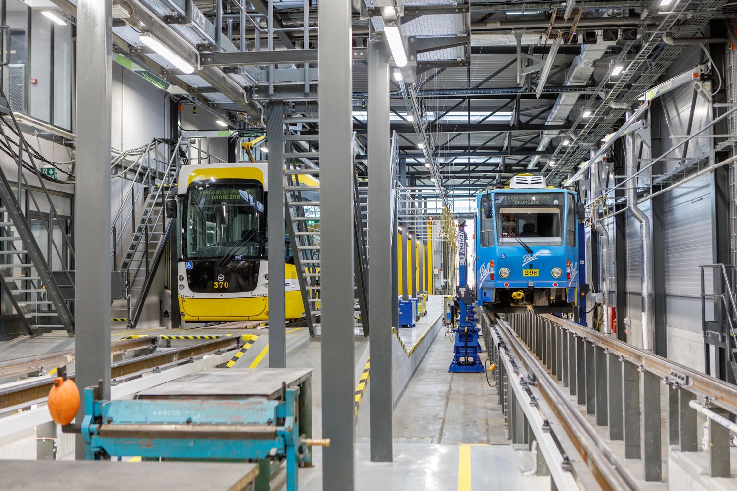 První hala nové Vozovny Slovany (foto: Vít Štaif, 7.4.2022)