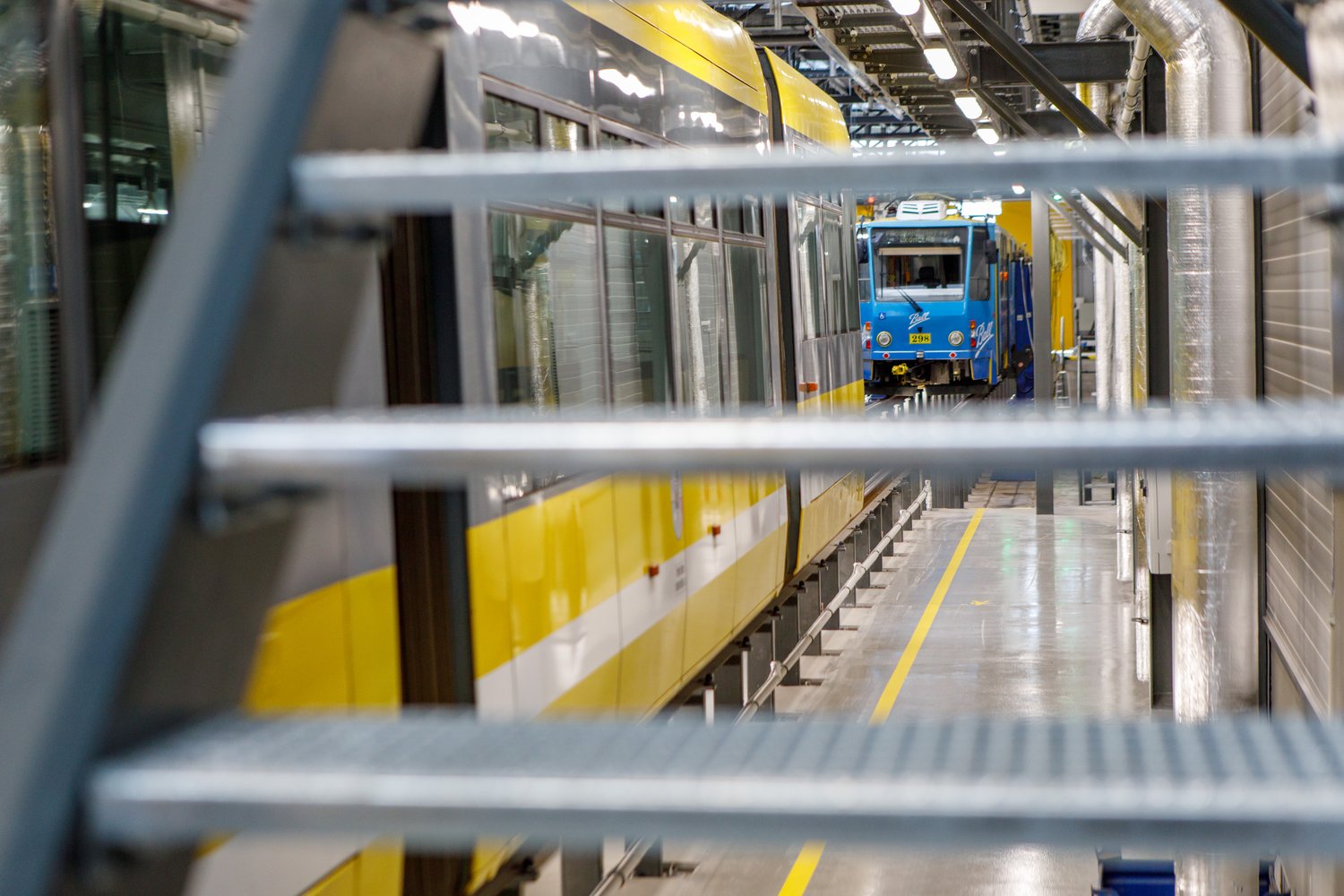 První hala nové Vozovny Slovany (foto: Vít Štaif, 7.4.2022)