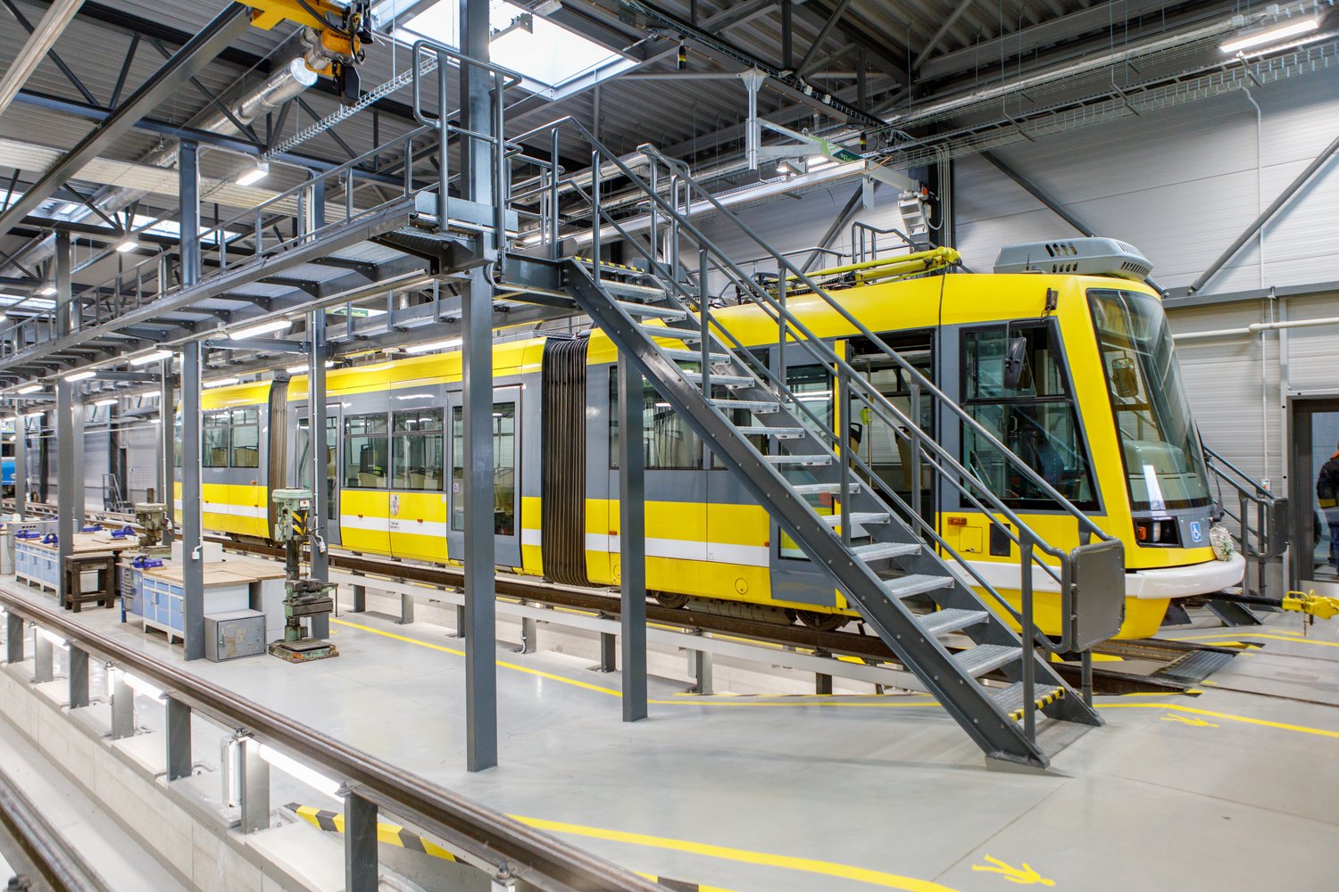 První hala nové Vozovny Slovany (foto: Vít Štaif, 7.4.2022)