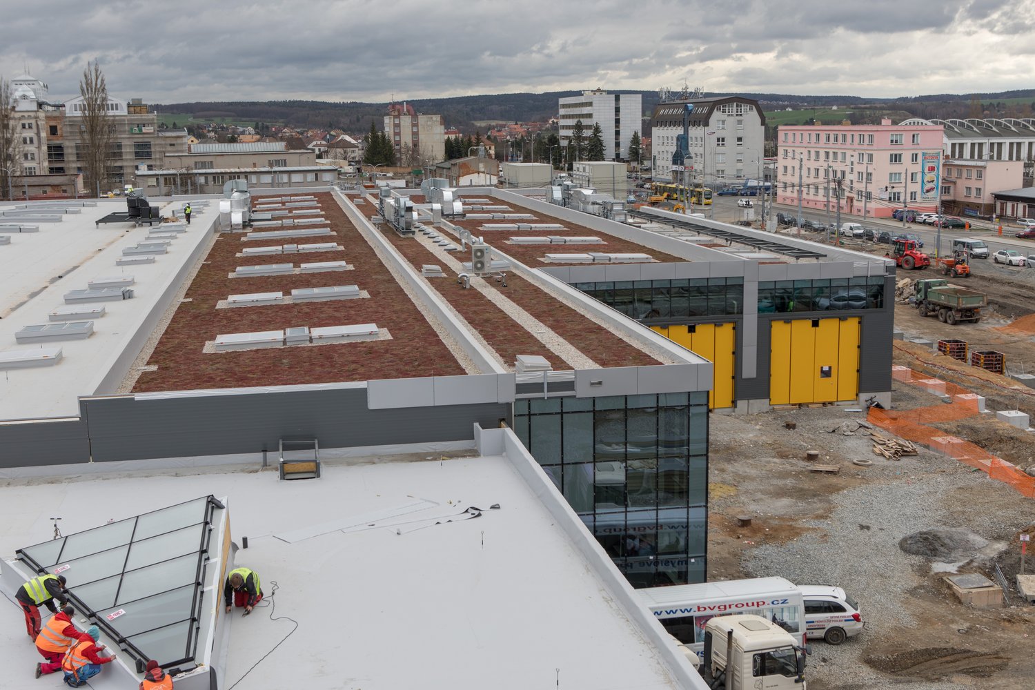 První hala nové Vozovny Slovany (foto: Vít Štaif, 7.4.2022)