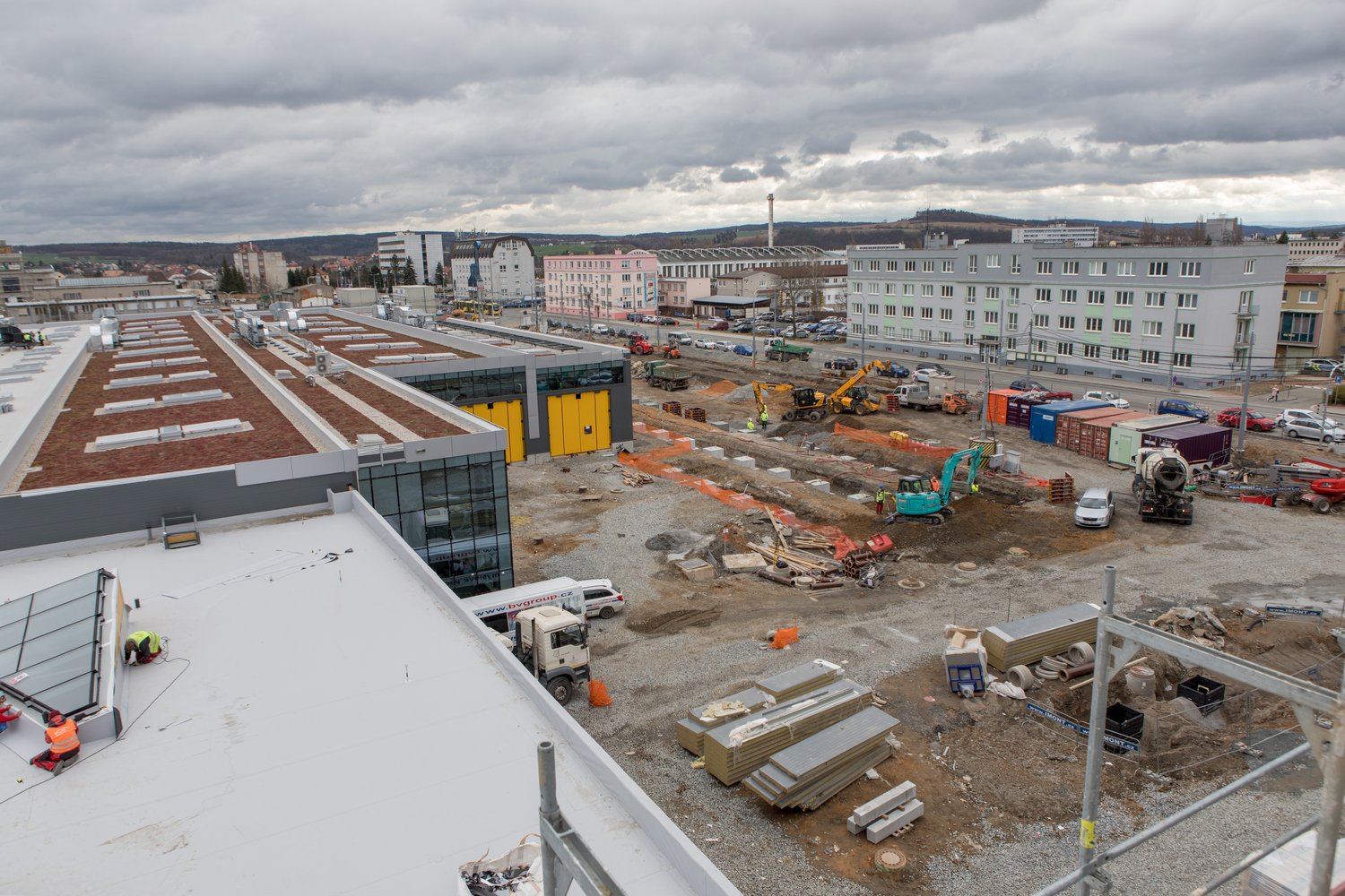 První hala nové Vozovny Slovany (foto: Vít Štaif, 7.4.2022)