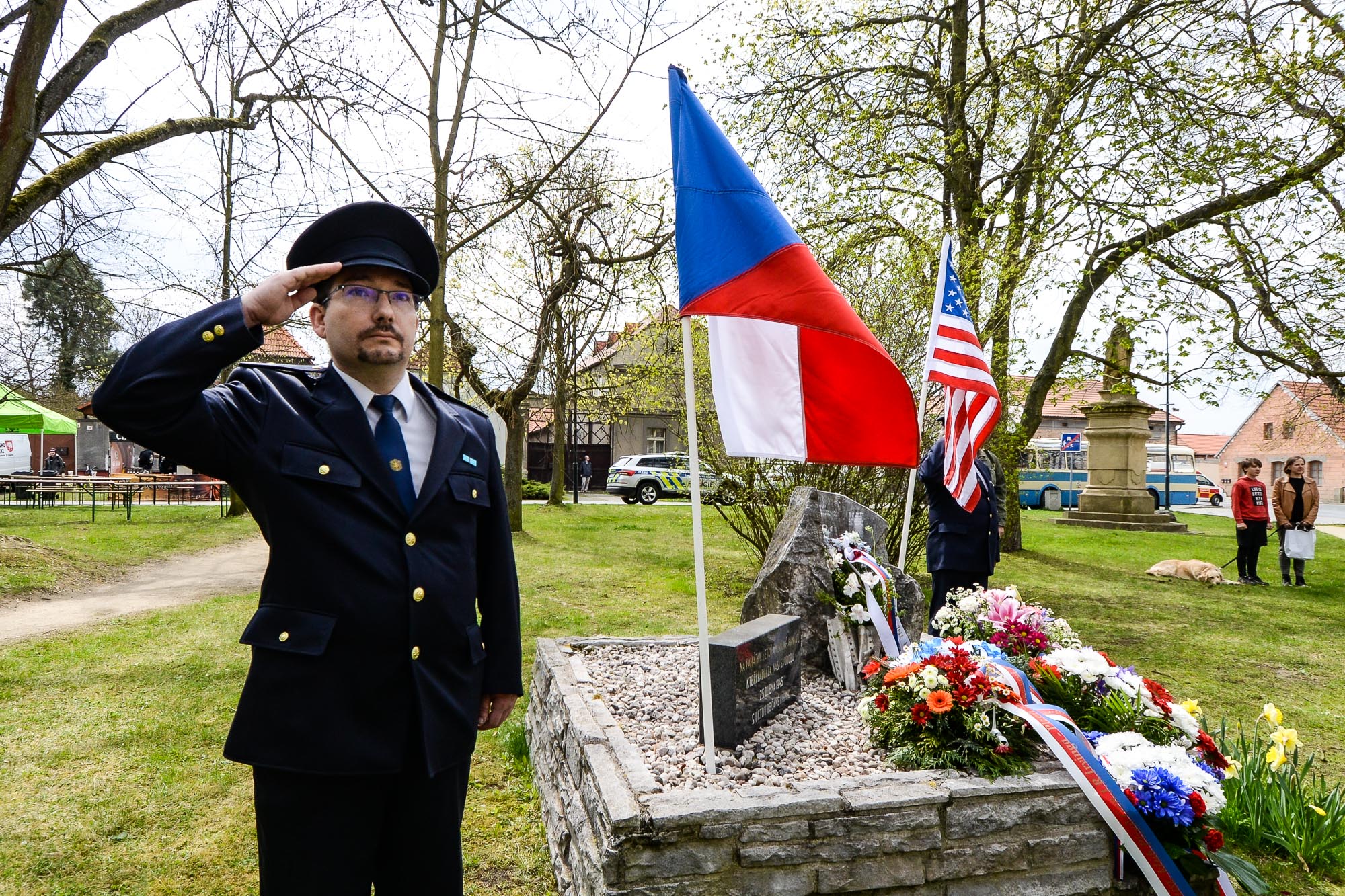 Slavnosti svobody 2022 - Pietní akty v Křimicích (foto: M. Pecuch, 23.4.2022)