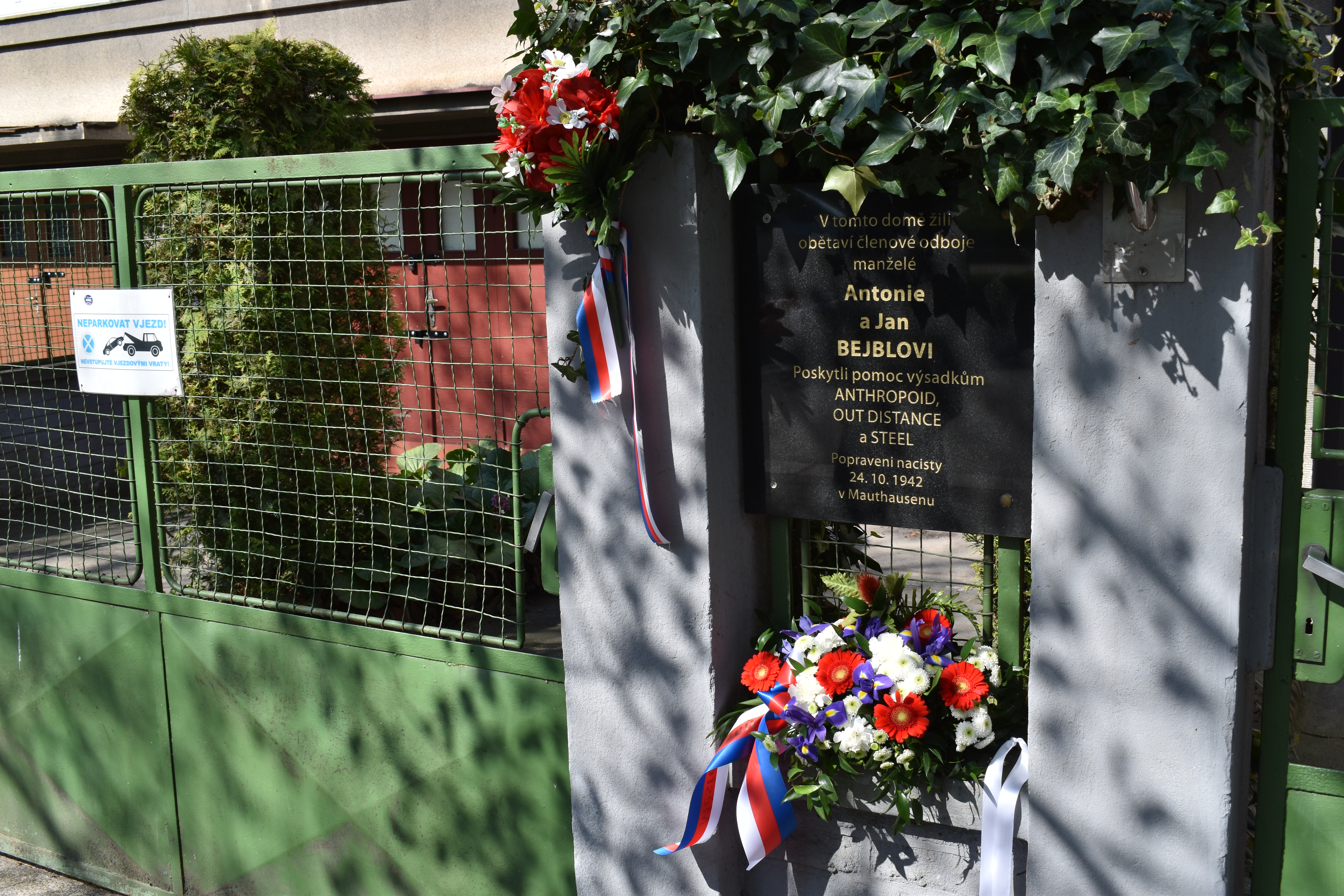 Operace Anthropoid (fotografie: H. Josefová, E. Barborková, 28.4.2022)