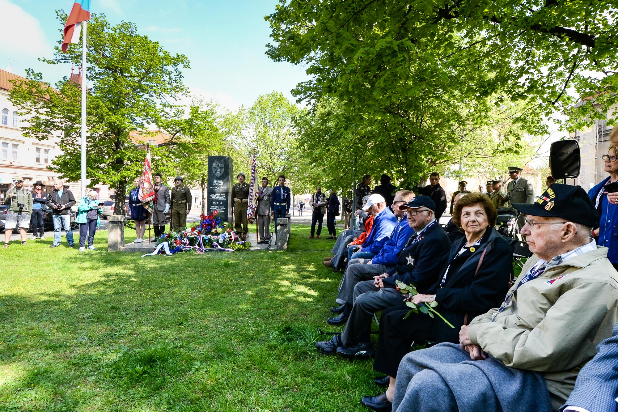 Slavnosti svobody 2022 - Pietní akty Chodské, Husova, Klatovská (foto: M. Pecuch, 5.5.2022)