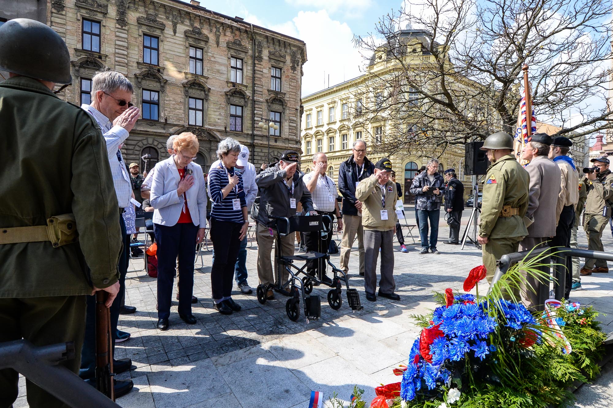 Slavnosti svobody 2022 - Pietní akty Chodské, Husova, Klatovská (foto: M. Pecuch, 5.5.2022)
