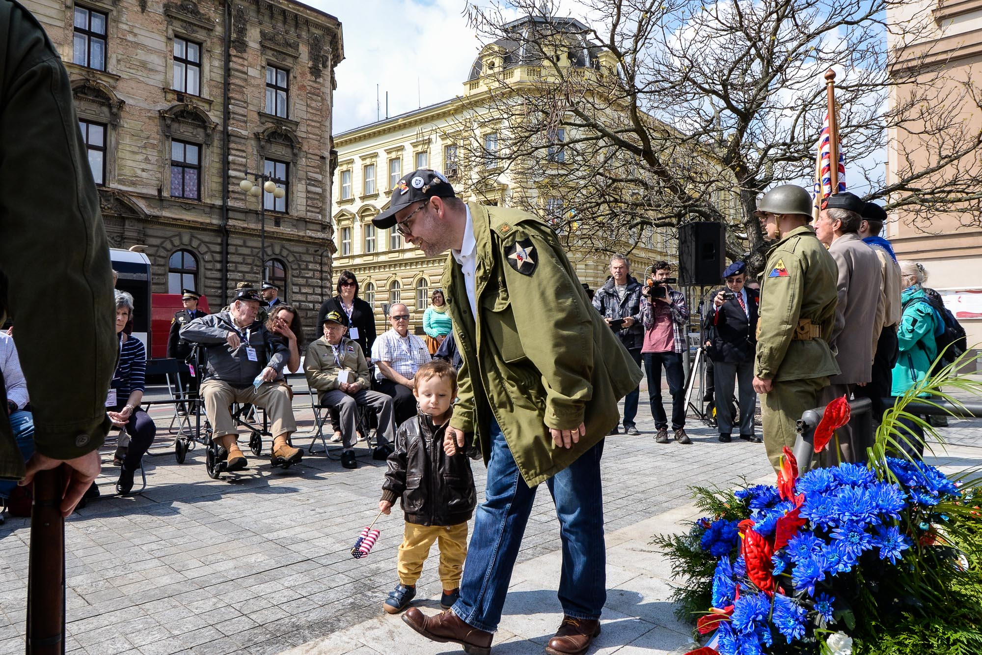 Slavnosti svobody 2022 - Pietní akty Chodské, Husova, Klatovská (foto: M. Pecuch, 5.5.2022)