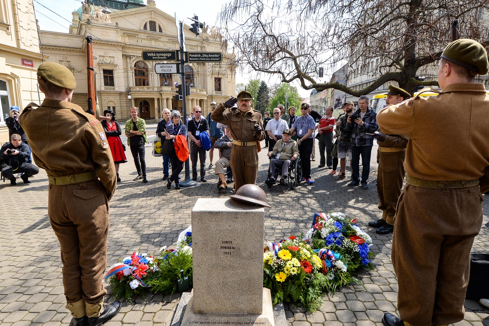 Slavnosti svobody 2022 - Pietní akty Chodské, Husova, Klatovská (foto: M. Pecuch, 5.5.2022)