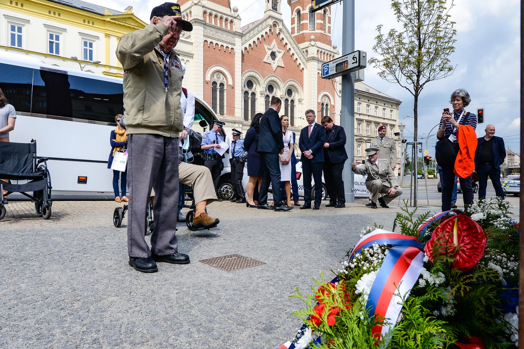 Slavnosti svobody 2022 - Pietní akty Chodské, Husova, Klatovská (foto: M. Pecuch, 5.5.2022)