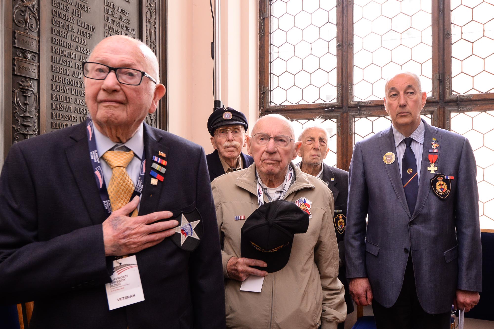 Slavnosti svobody 2022 - Přijetí velvyslanců / pietní akt na plzeňské radnici (foto: M. Pecuch, 6.5.2022)