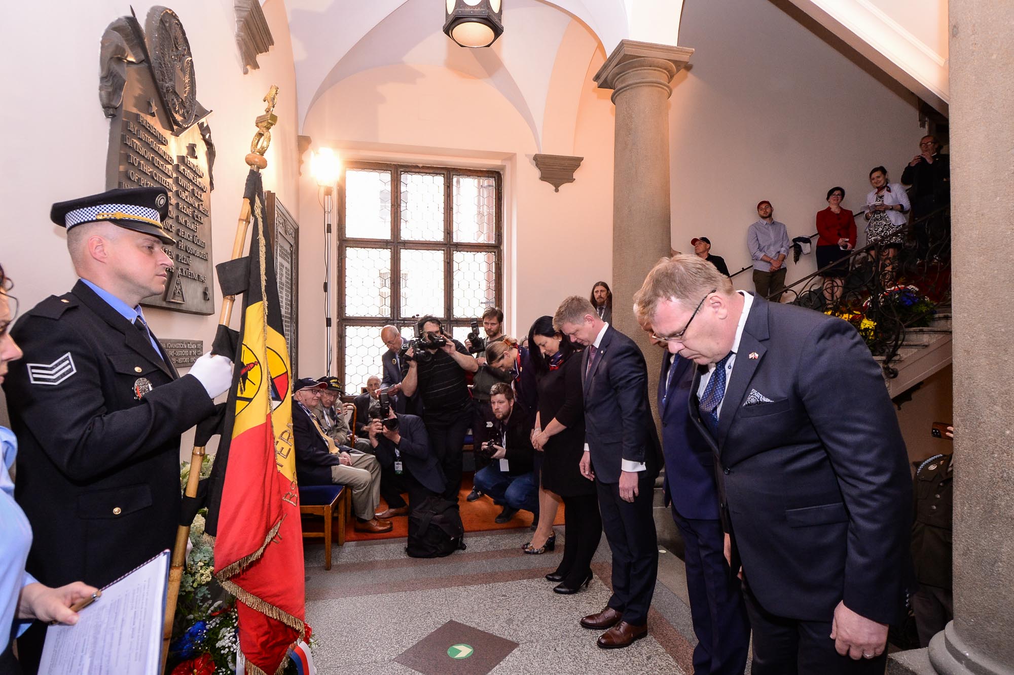 Slavnosti svobody 2022 - Přijetí velvyslanců / pietní akt na plzeňské radnici (foto: M. Pecuch, 6.5.2022)