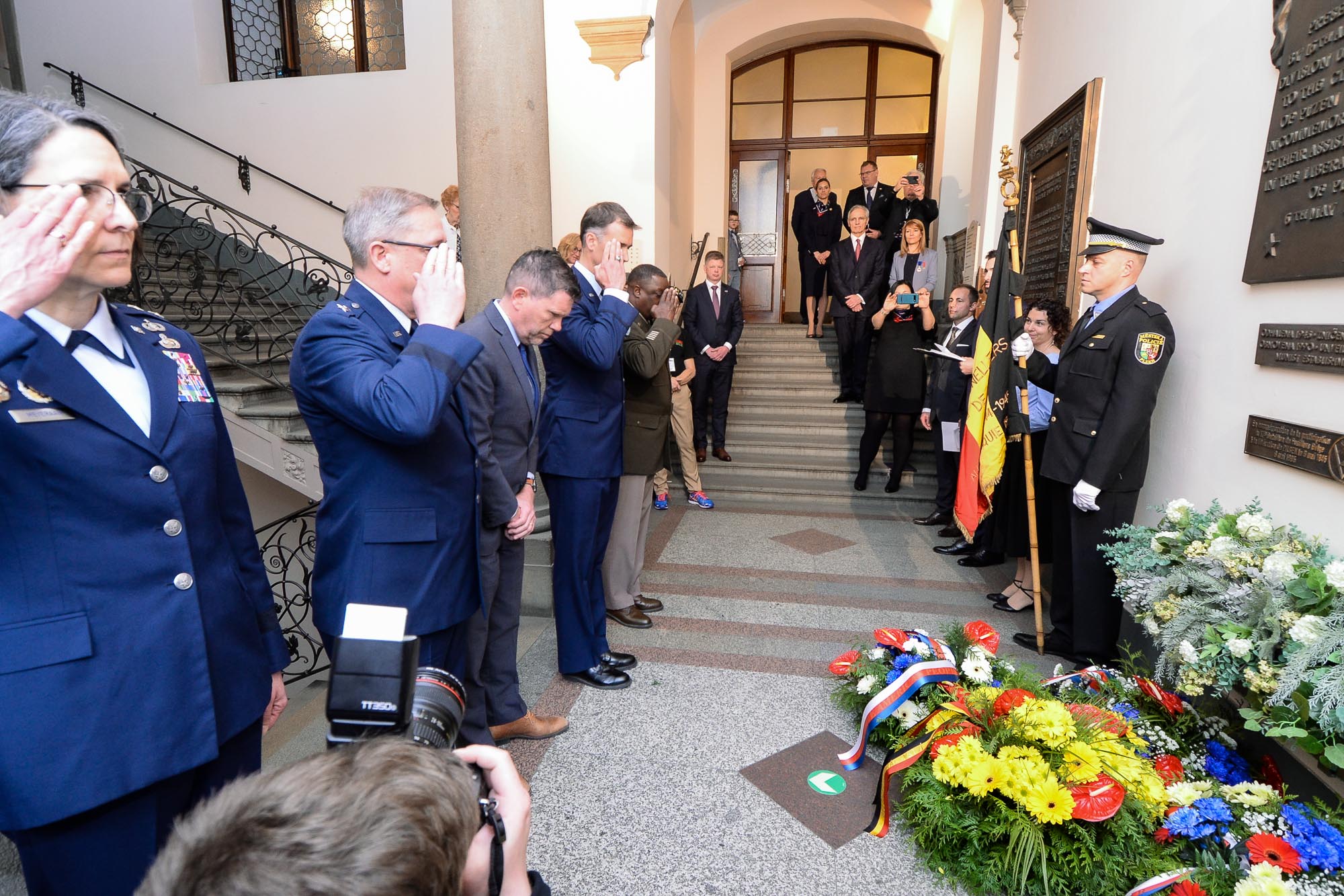 Slavnosti svobody 2022 - Přijetí velvyslanců / pietní akt na plzeňské radnici (foto: M. Pecuch, 6.5.2022)