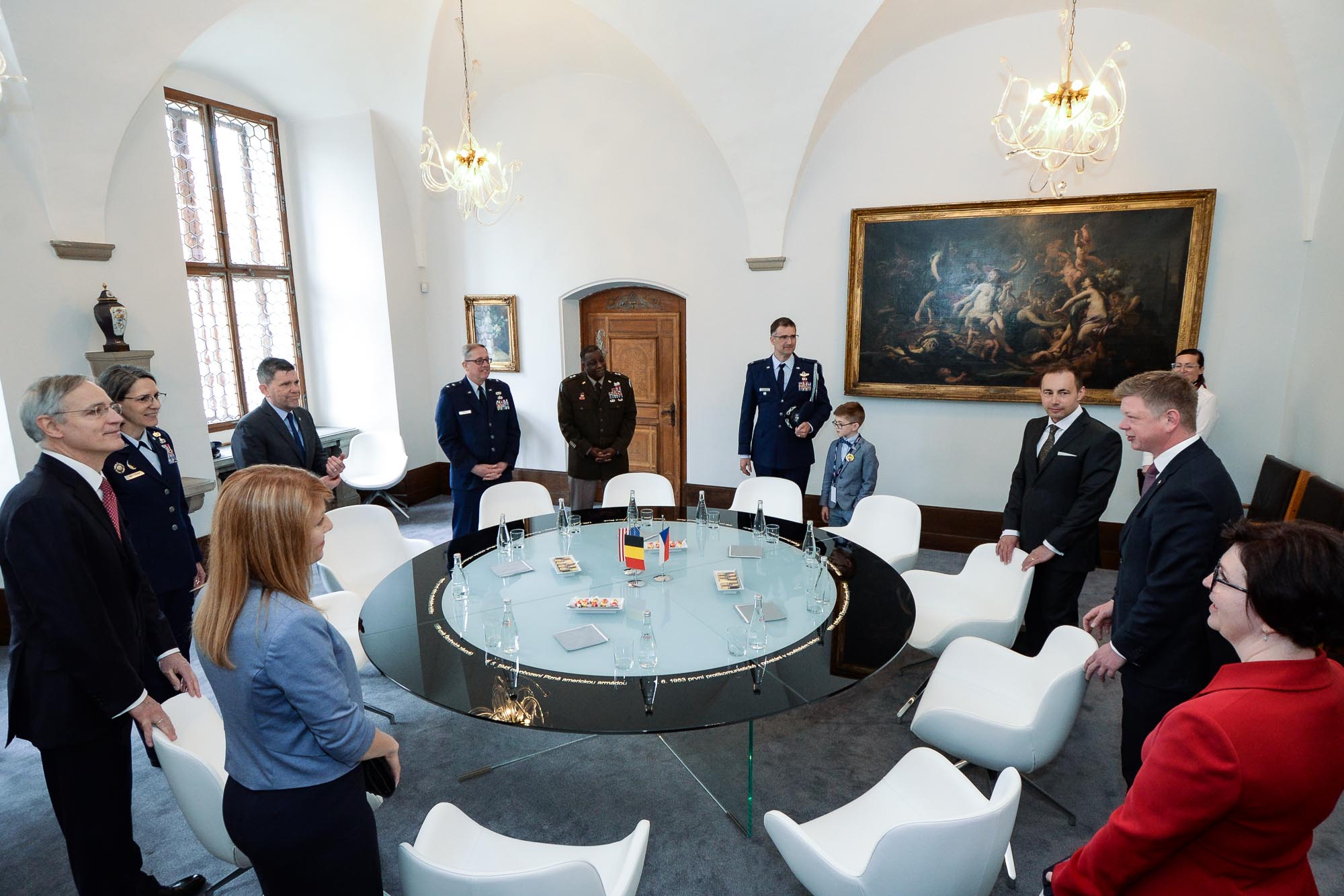 Slavnosti svobody 2022 - Přijetí velvyslanců / pietní akt na plzeňské radnici (foto: M. Pecuch, 6.5.2022)