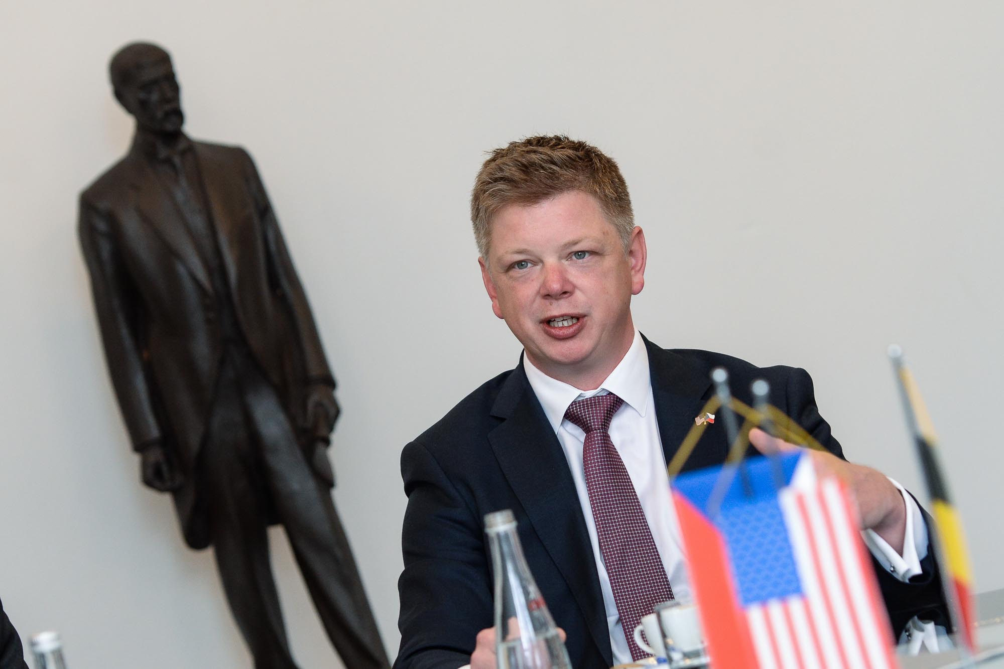 Slavnosti svobody 2022 - Přijetí velvyslanců / pietní akt na plzeňské radnici (foto: M. Pecuch, 6.5.2022)