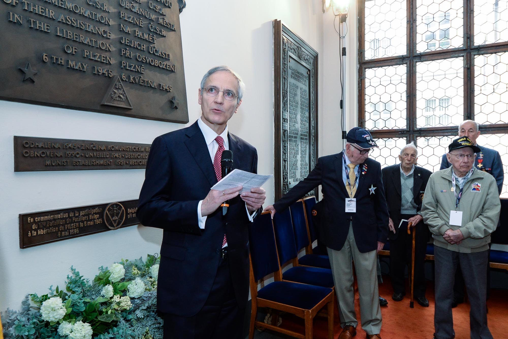 Slavnosti svobody 2022 - Přijetí velvyslanců / pietní akt na plzeňské radnici (foto: M. Pecuch, 6.5.2022)