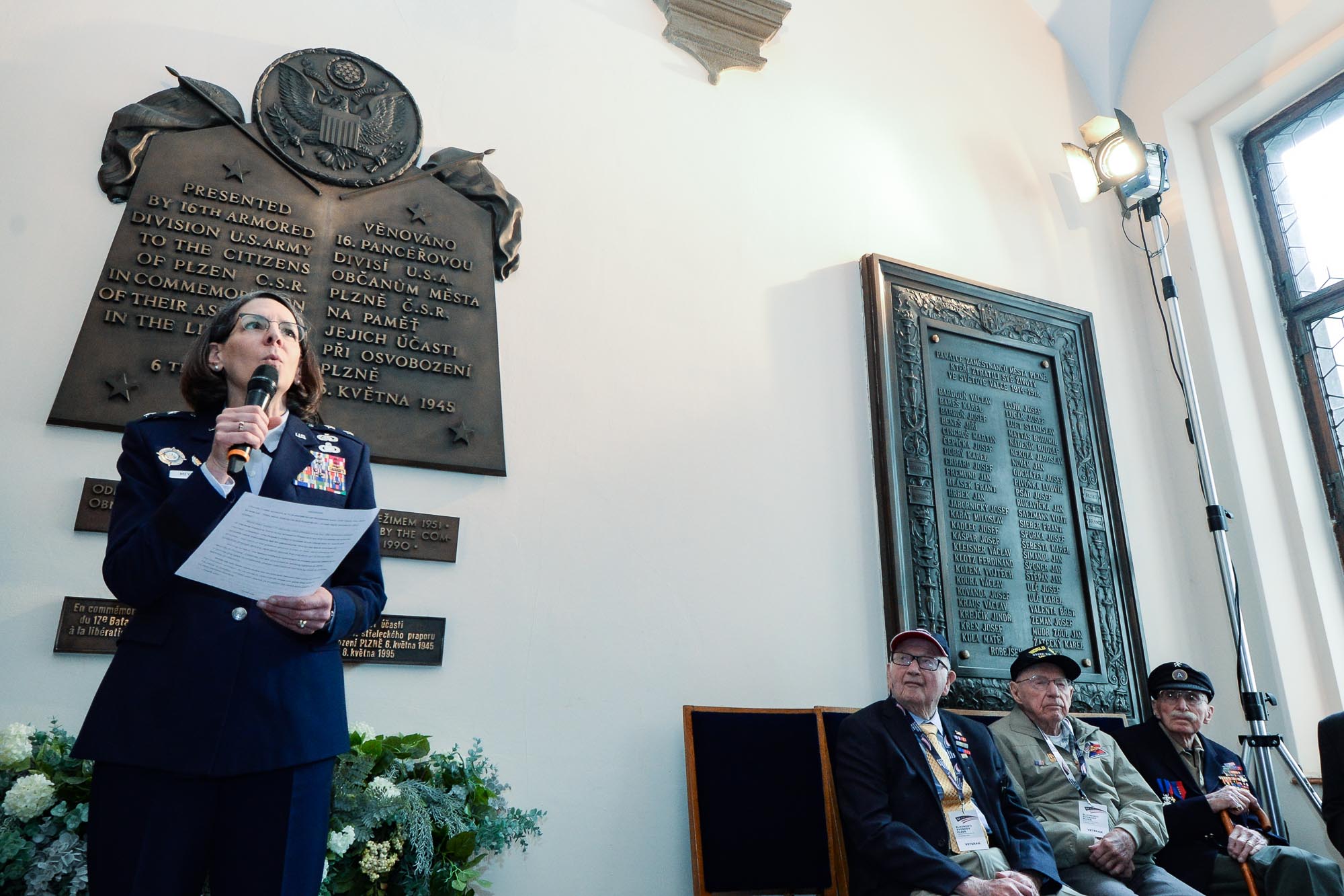 Slavnosti svobody 2022 - Přijetí velvyslanců / pietní akt na plzeňské radnici (foto: M. Pecuch, 6.5.2022)