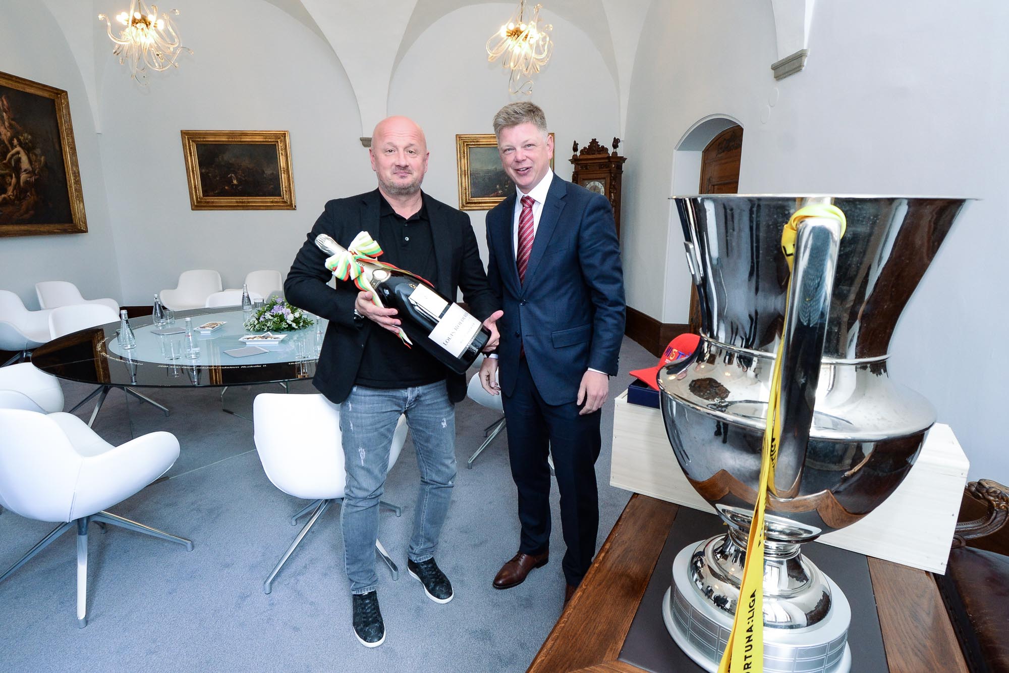 Přijetí FC Viktoria Plzeň na historické radnici (foto: M. Pecuch, 17.5.2022)