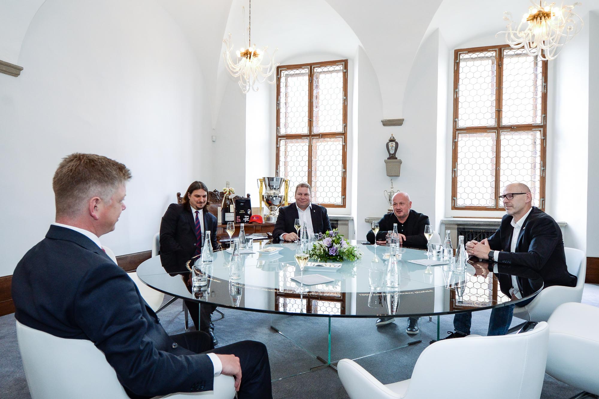 Přijetí FC Viktoria Plzeň na historické radnici (foto: M. Pecuch, 17.5.2022)