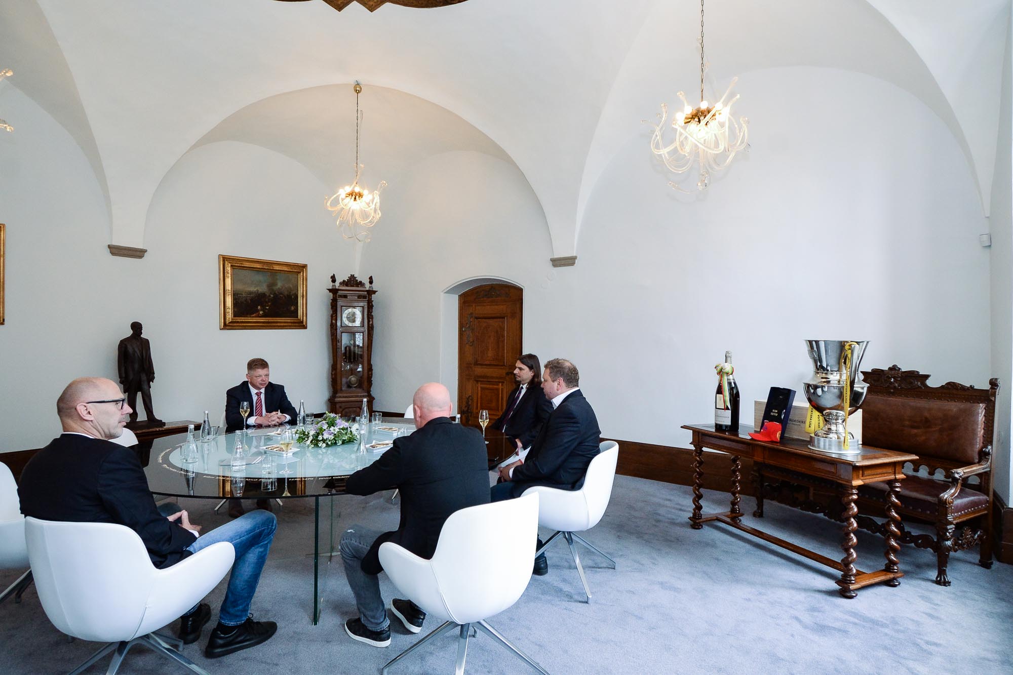 Přijetí FC Viktoria Plzeň na historické radnici (foto: M. Pecuch, 17.5.2022)