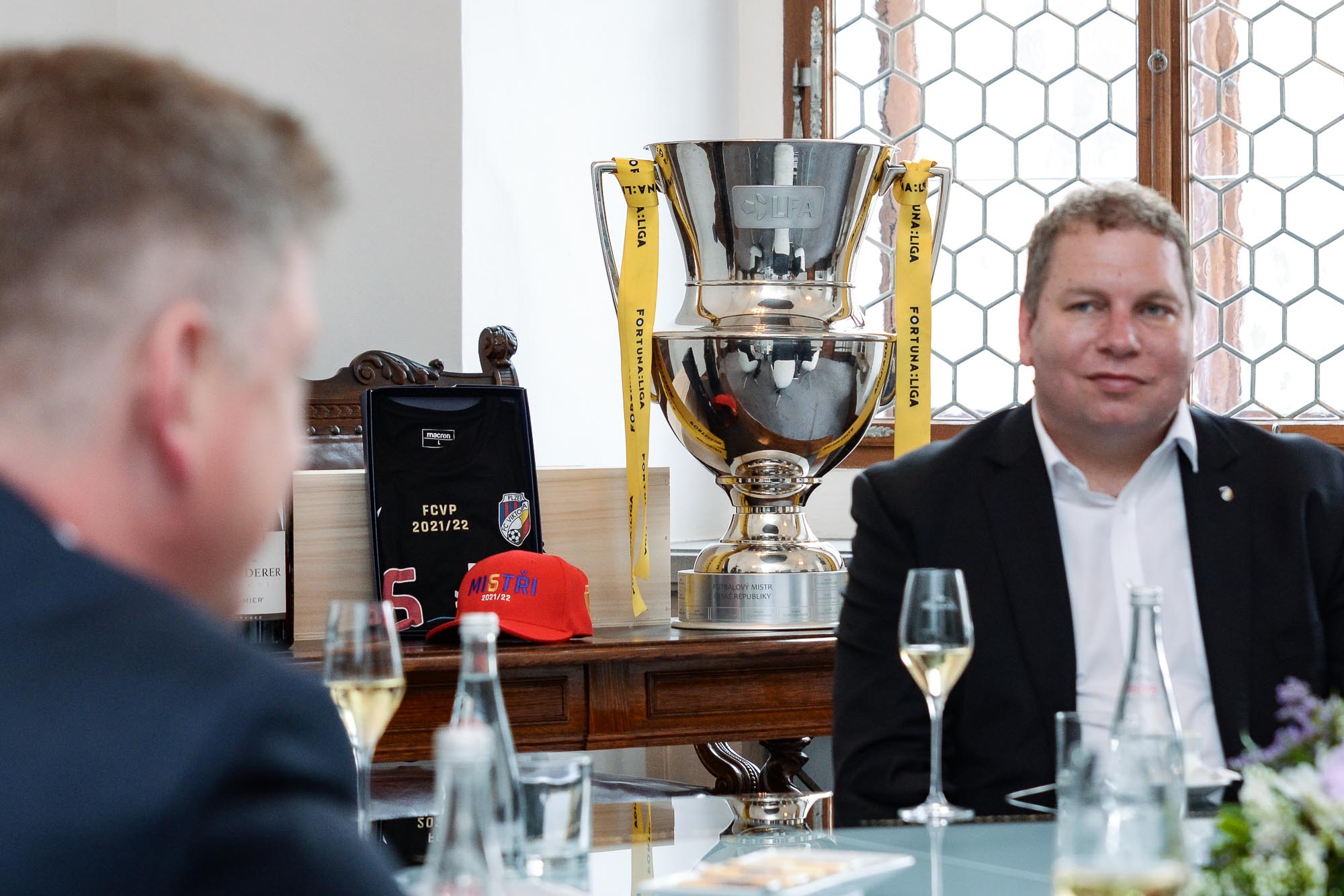 Přijetí FC Viktoria Plzeň na historické radnici (foto: M. Pecuch, 17.5.2022)