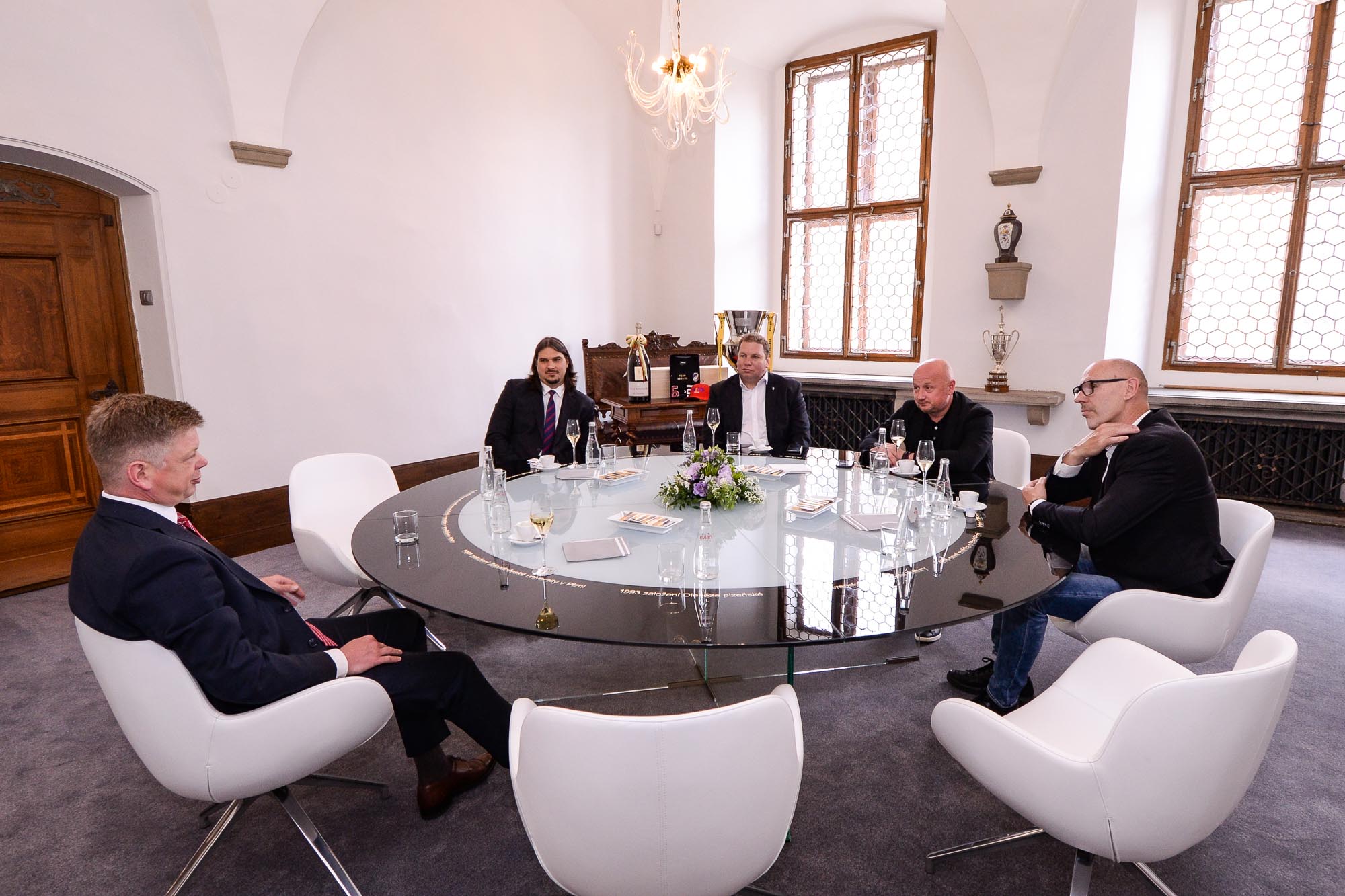 Přijetí FC Viktoria Plzeň na historické radnici (foto: M. Pecuch, 17.5.2022)