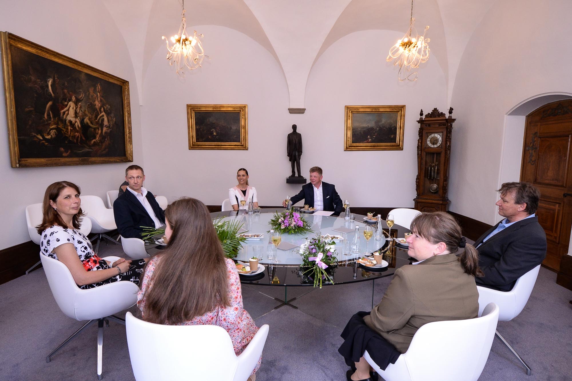 Přijetí Mileny Šebkové z Církevního gymnázia v Plzni (foto: M. Pecuch, 25.5.2022)