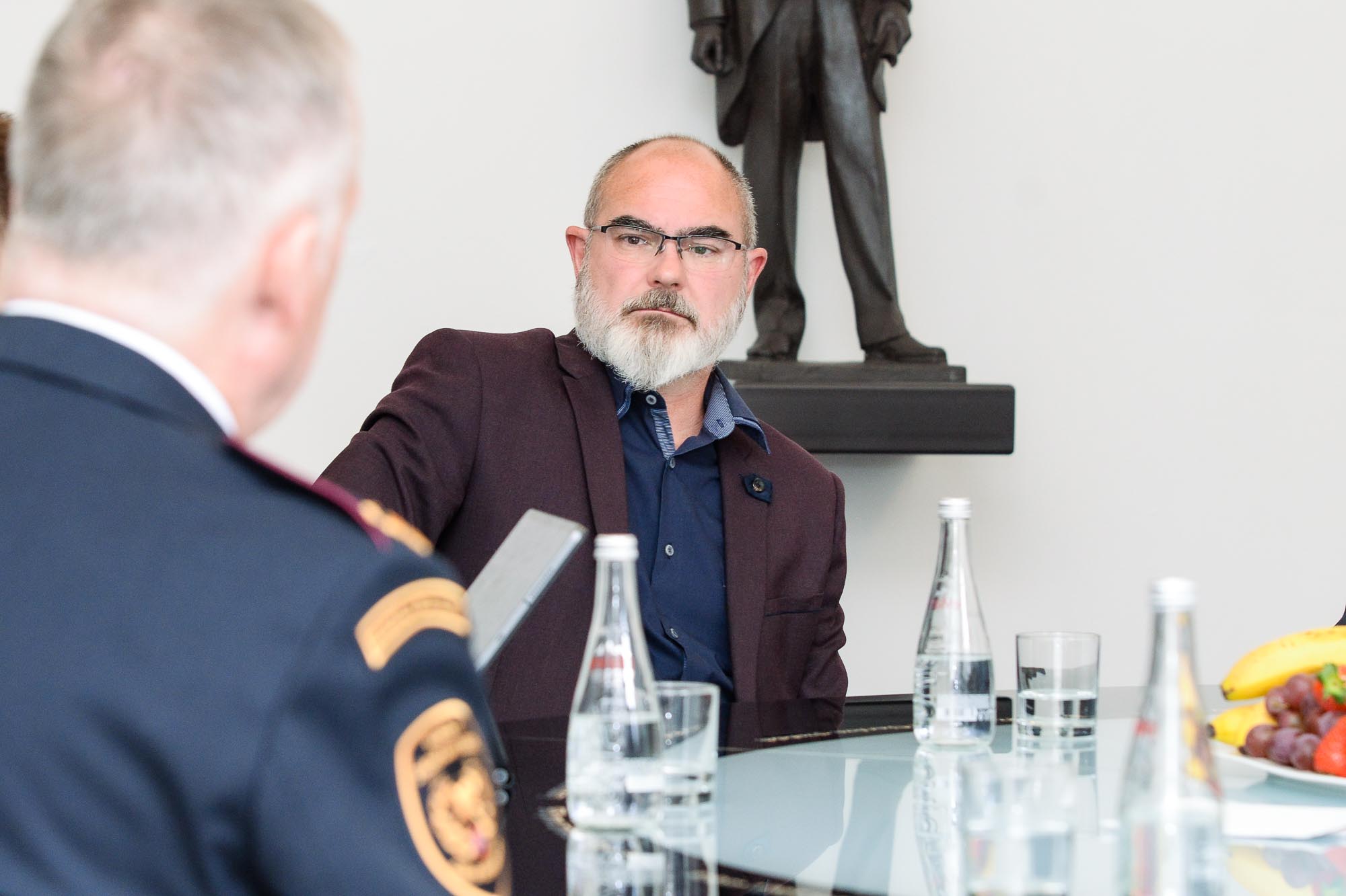 Primátor Šindelář přijal ministra vnitra Rakušana na plzeňské radnici (foto: M. Pecuch, 26.5.2022)