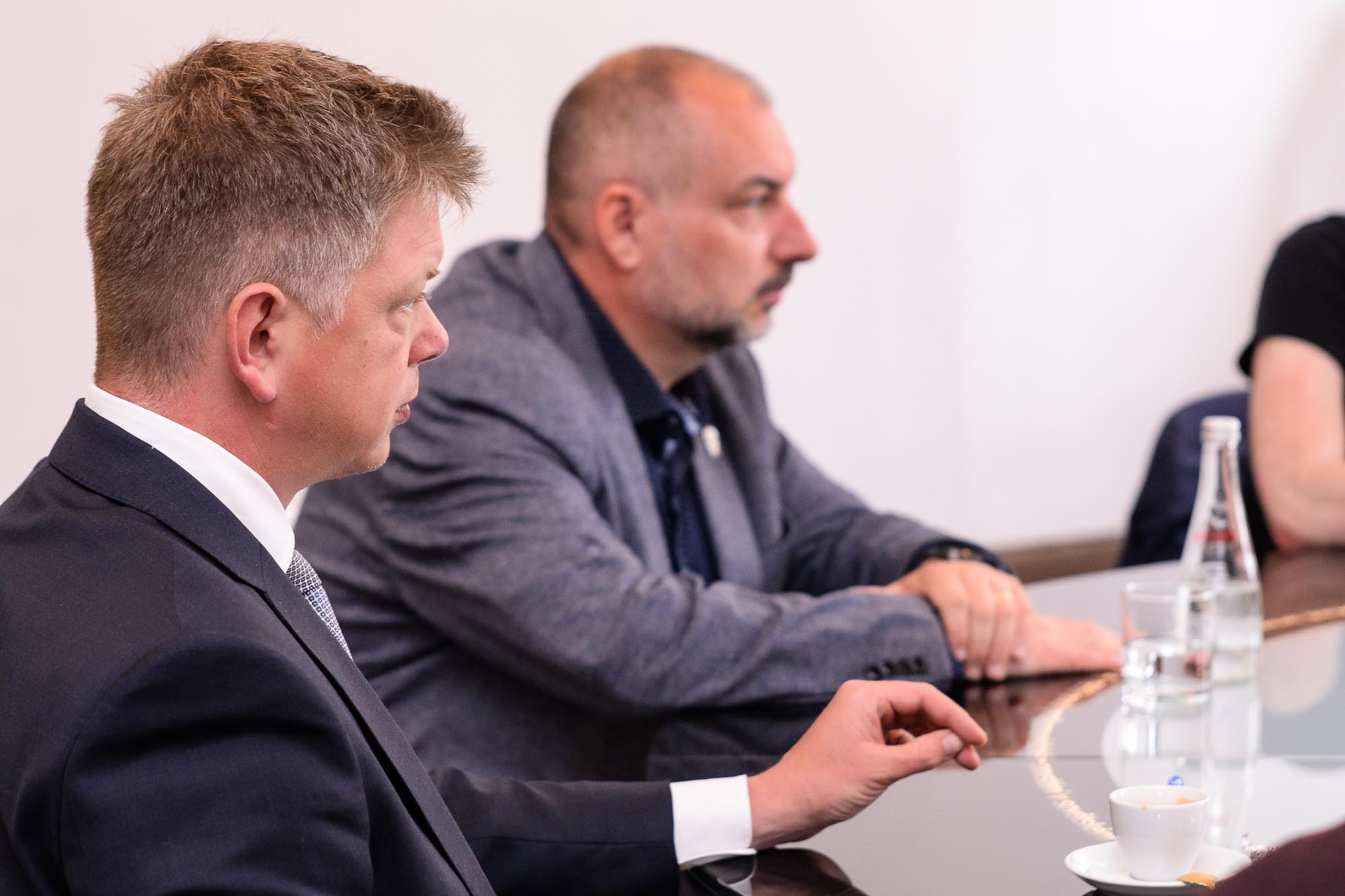 Primátor Šindelář přijal ministra vnitra Rakušana na plzeňské radnici (foto: M. Pecuch, 26.5.2022)