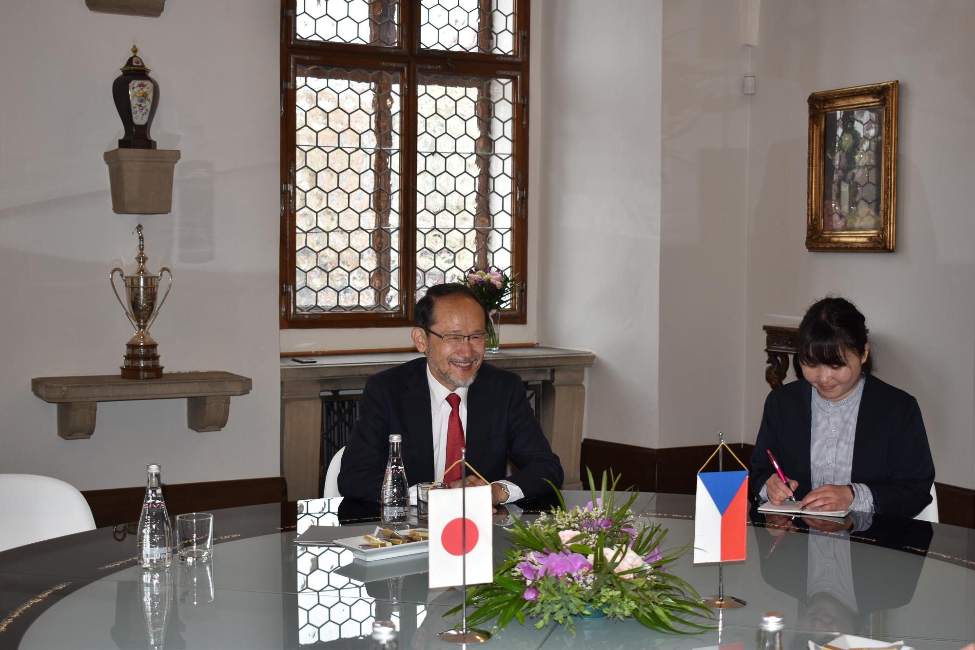 Velvyslanec Japonska Hideo Suzuki v Plzni (foto: A. Jarošová, 24.5.2022)