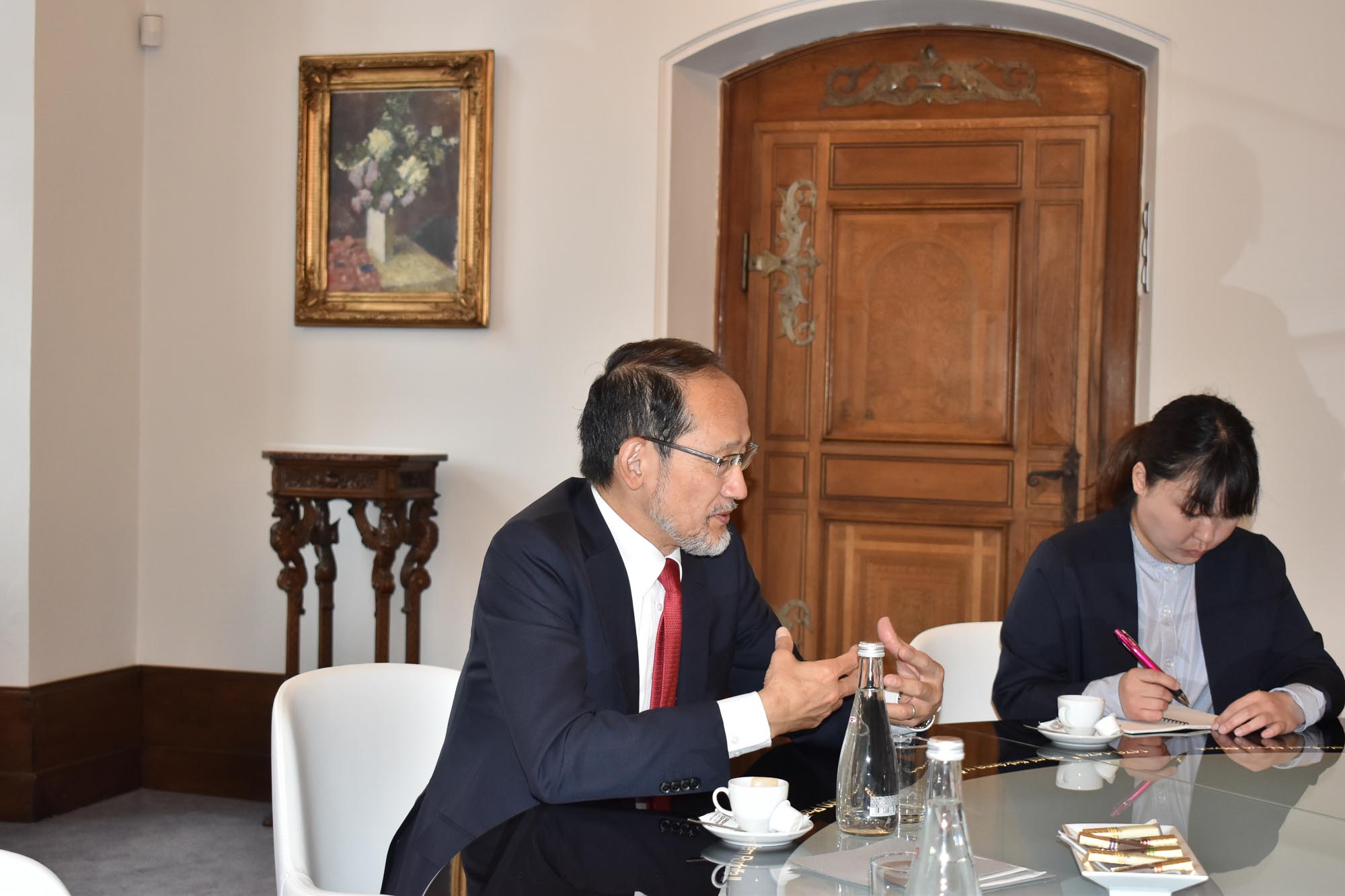 Velvyslanec Japonska Hideo Suzuki v Plzni (foto: A. Jarošová, 24.5.2022)