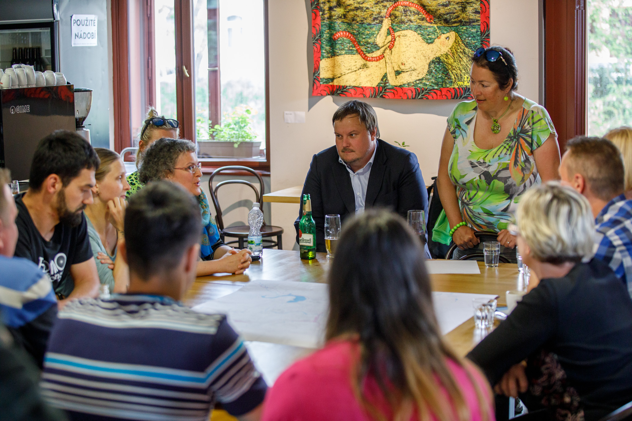 Veřejná diskuze a tisková konference k novému Cyklogenerelu v Plzni (foto: Centrum pro komunitní práci západní Čechy, 24.5.2022 / M. Pecuch, 27.5.2022)