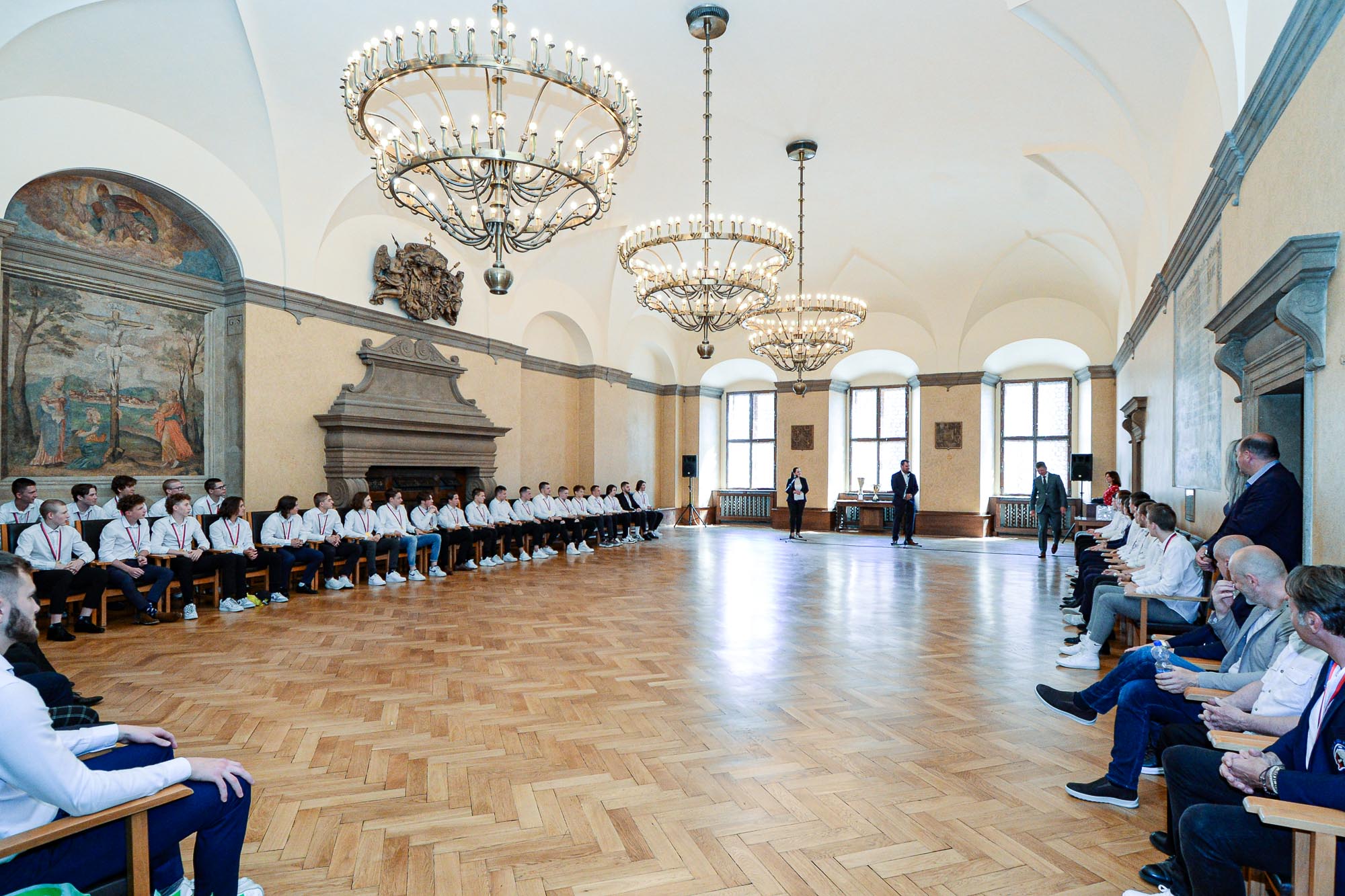 Mladé mistry HC Škoda přijal primátor Pavel Šindelář (foto: M. Pecuch, 30.5.2022)