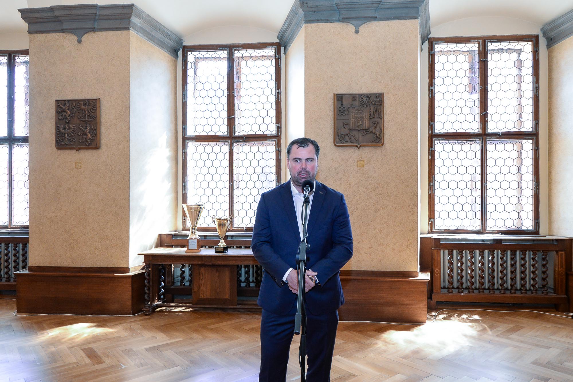 Mladé mistry HC Škoda přijal primátor Pavel Šindelář (foto: M. Pecuch, 30.5.2022)