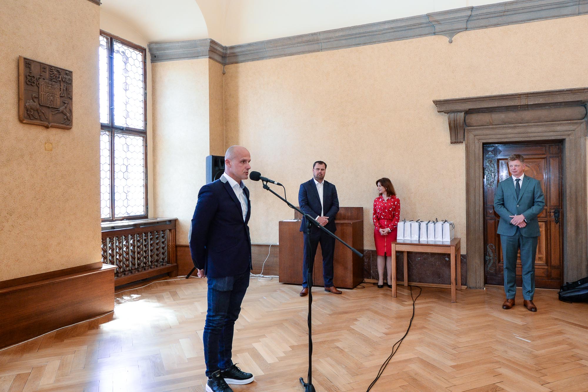 Mladé mistry HC Škoda přijal primátor Pavel Šindelář (foto: M. Pecuch, 30.5.2022)