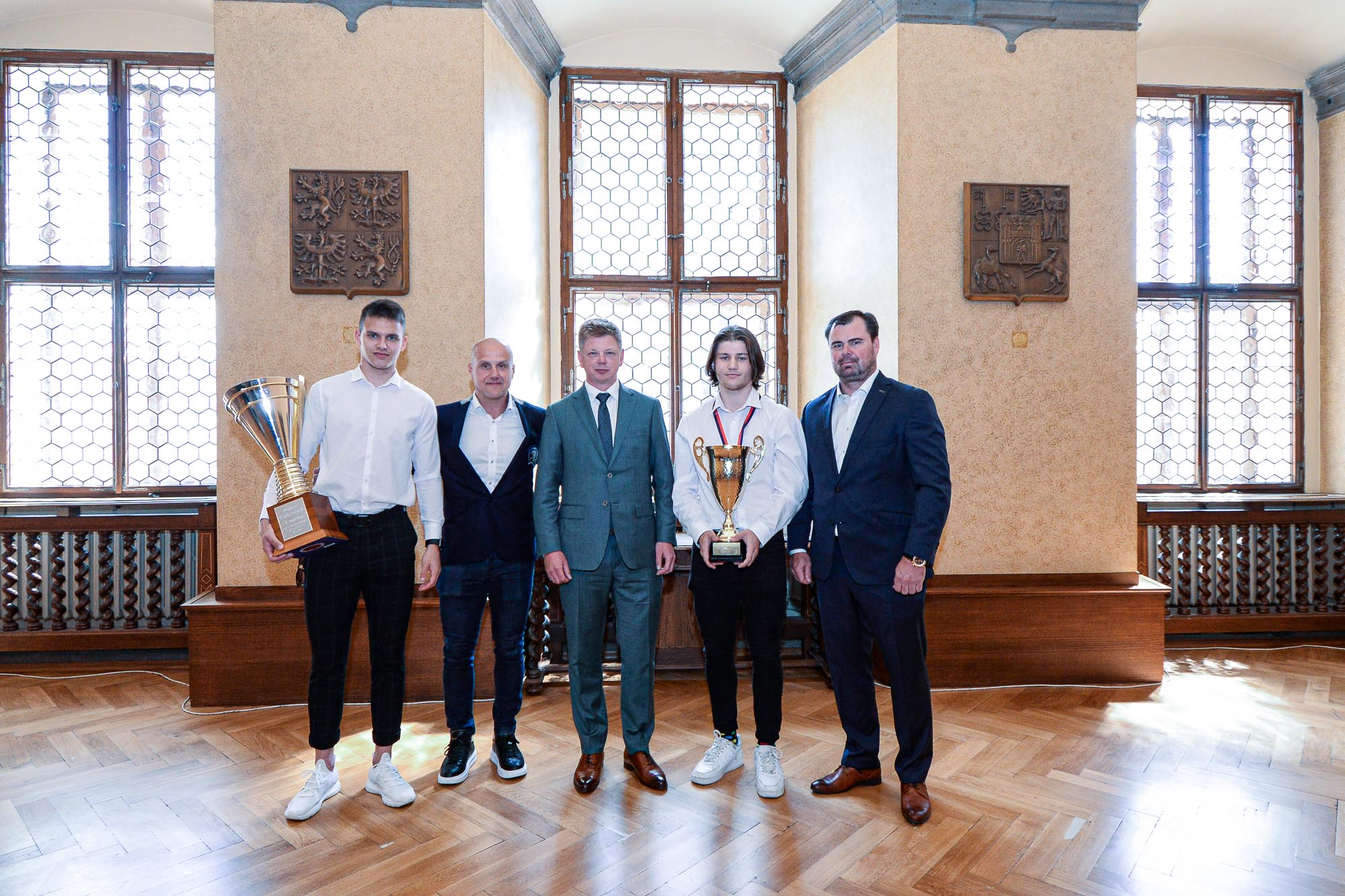 Mladé mistry HC Škoda přijal primátor Pavel Šindelář (foto: M. Pecuch, 30.5.2022)